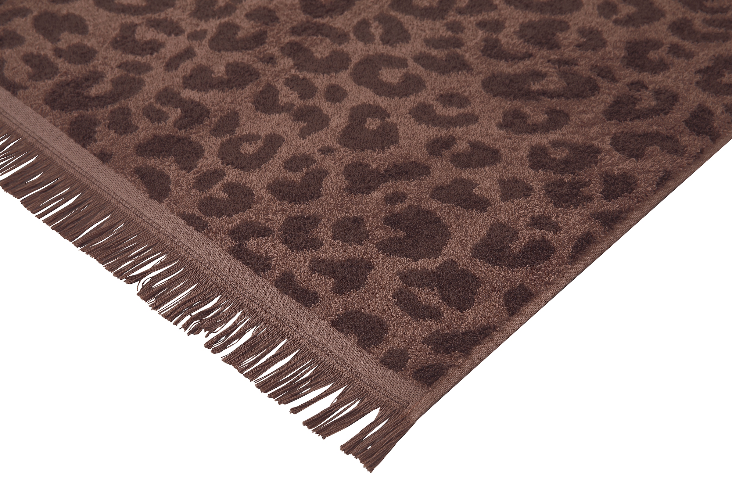OTTO home Handtuch Set »Tiffani, Leopardenmuster, Premium Handtücher 8-tlg, 500 gr/m²« Set 8 Frottier 4 Duschtücher, 4 Handtücher, Animal Print, Leo, modern, mit Fransen