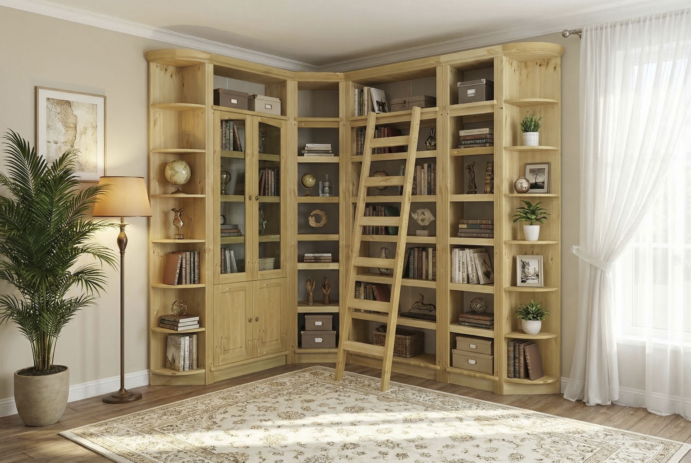 OTTO home Leiterregal »Soeren Leiter B/T/H: 40/1,8/190 cm, massive Kiefer, FSC®-zertifiziert« passend für Regal Soeren Höhe 220 cm, funktionales Design