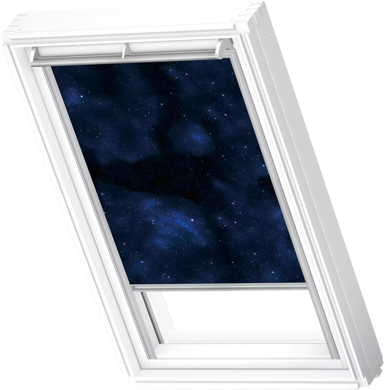 VELUX Verdunklungsrollo "DKL 4653S", S08, stufenlos positionierbarkids universum, alufarben, Rollos, alufarbene Führungsschienen & Griffleiste
