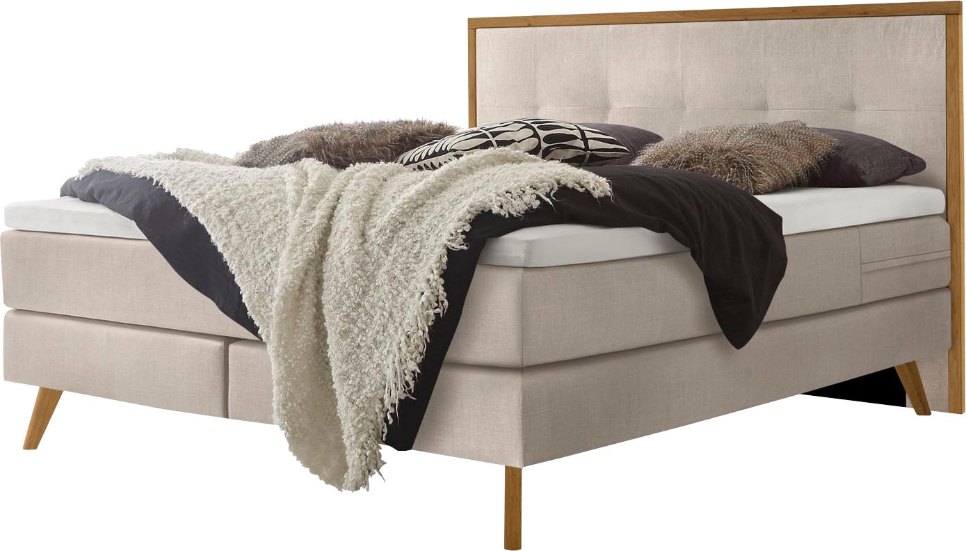 HASENA Boxspringbett "Nordic" modernes Design, Nordic Bett, gestepptes Kopf günstig online kaufen