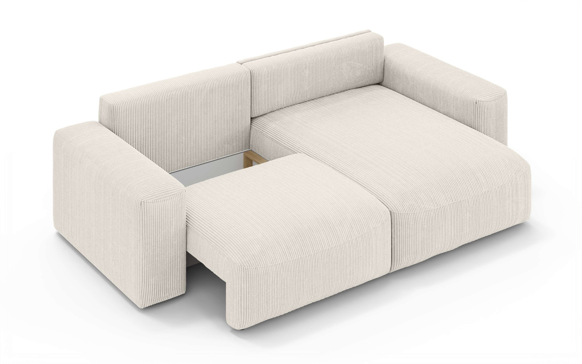 OTTO home Ecksofa »MATTS Schlafsofa mit Bettkasten, Maße B/T/H: 265/159/89 cm«, L-Form mit Recamiere rechts oder links, hoher Sitzkomfort