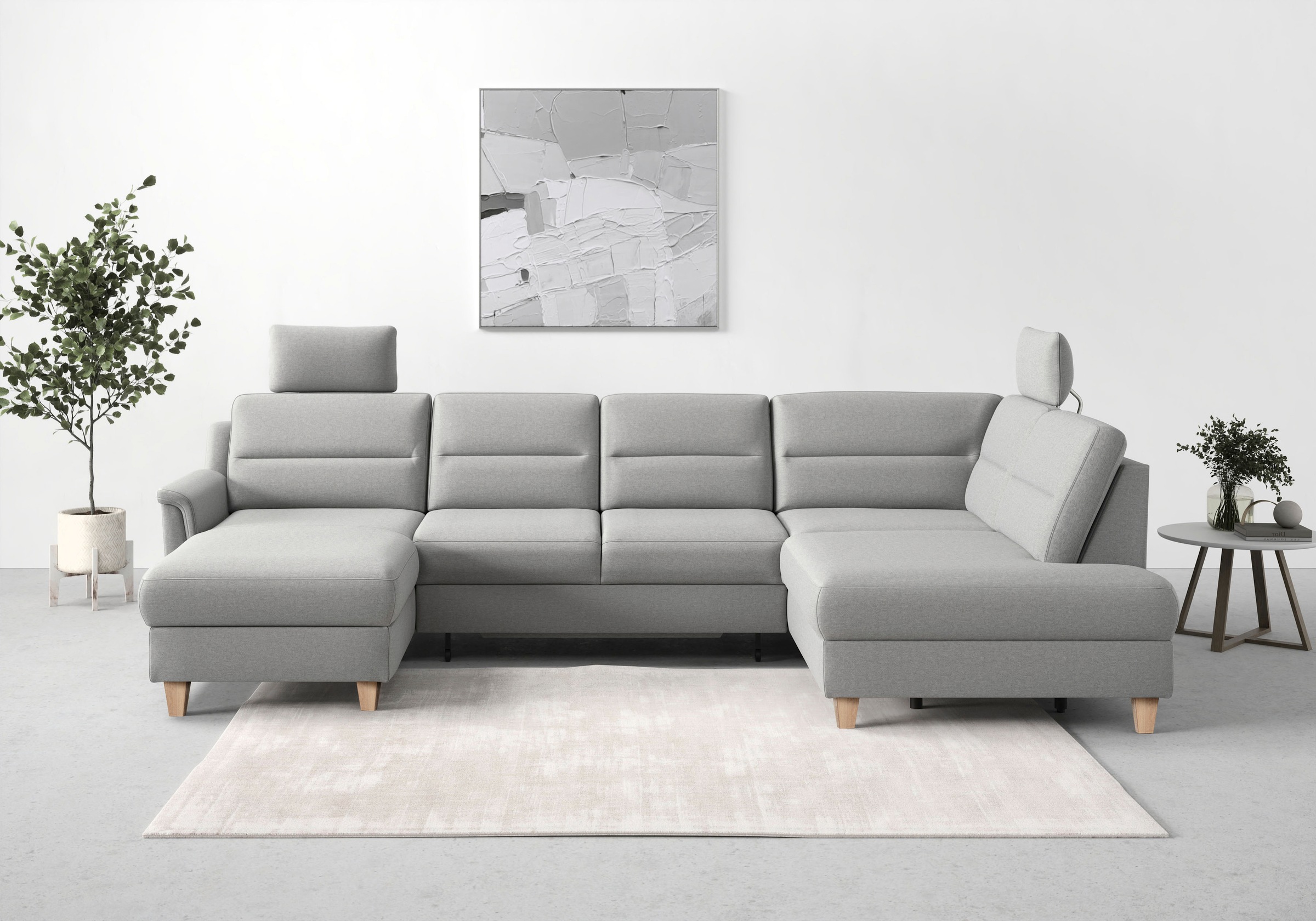 Thumbnail - sit&more Wohnlandschaft "Farö U-Form" inklusive Federkern, wahlweise mit Bettfunktion und Bettkasten