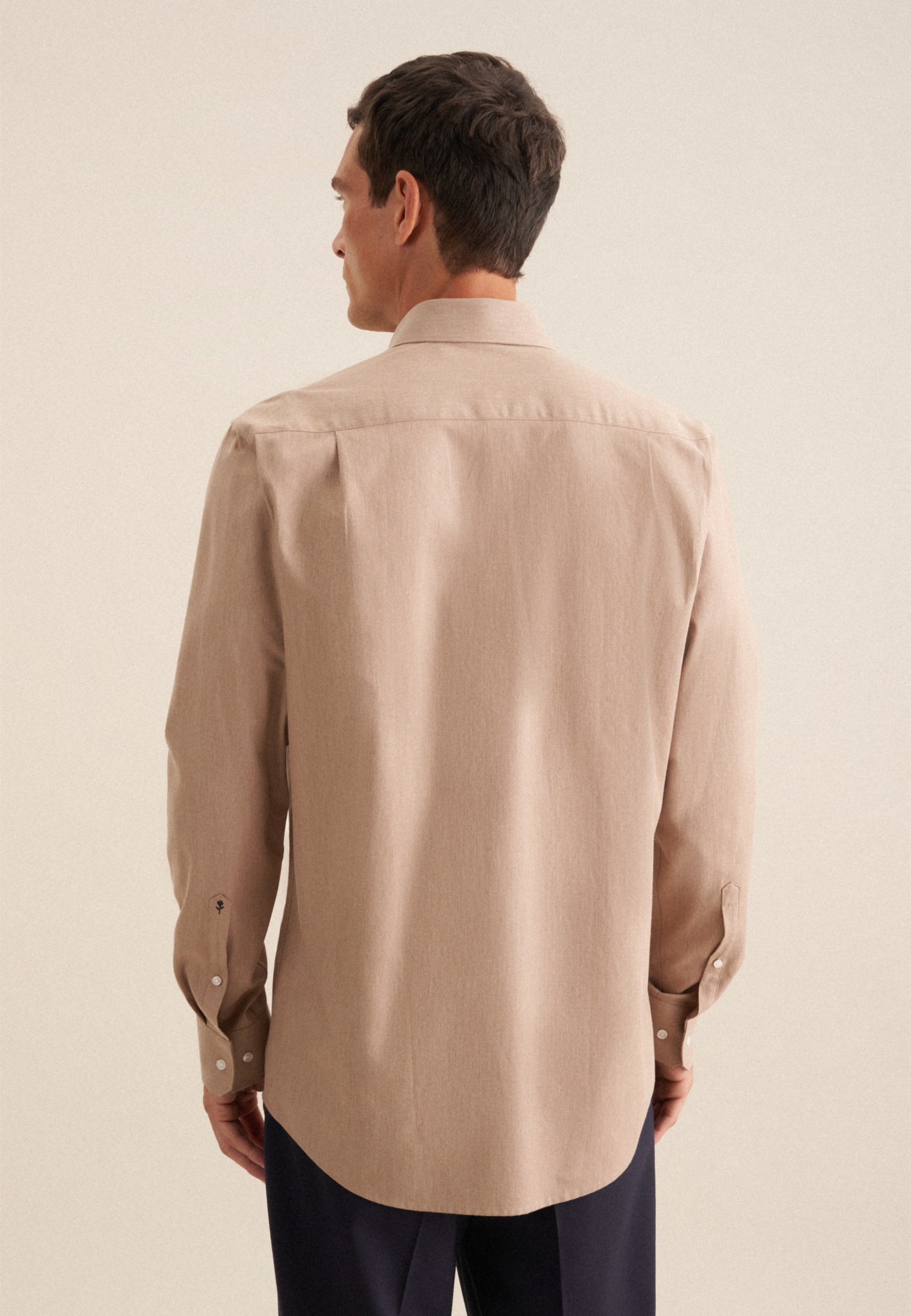 seidensticker Flanellhemd "Regular", Regular 1/1 Kentkragen Uni günstig online kaufen