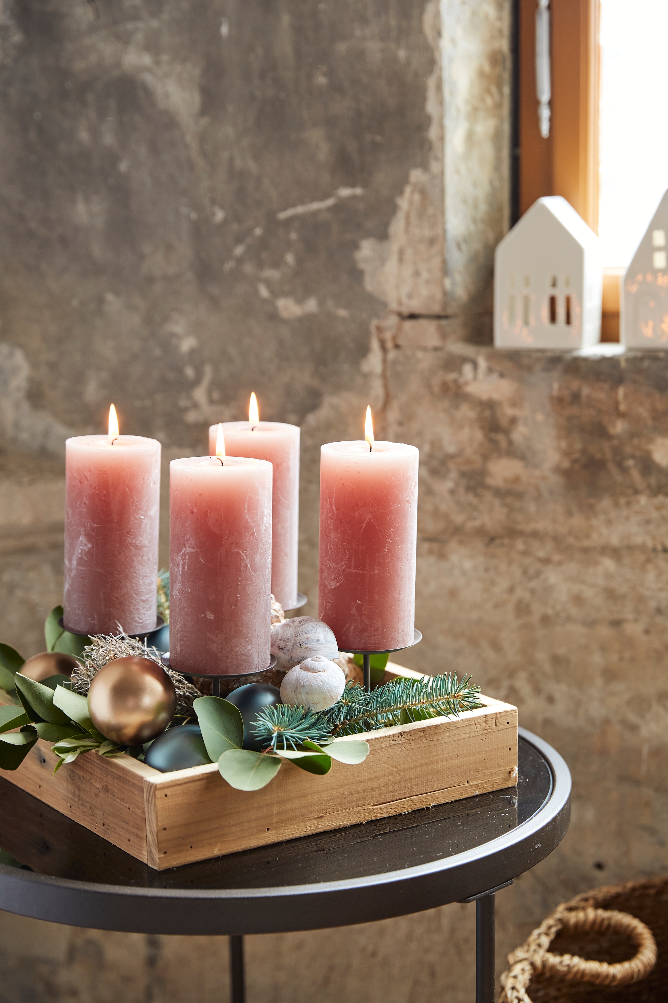 Creativ deco Adventsleuchter »Weihnachtsdeko«, (1 bestellen 4 für Kerzen, ideal St.), Adventsleuchter als BAUR 