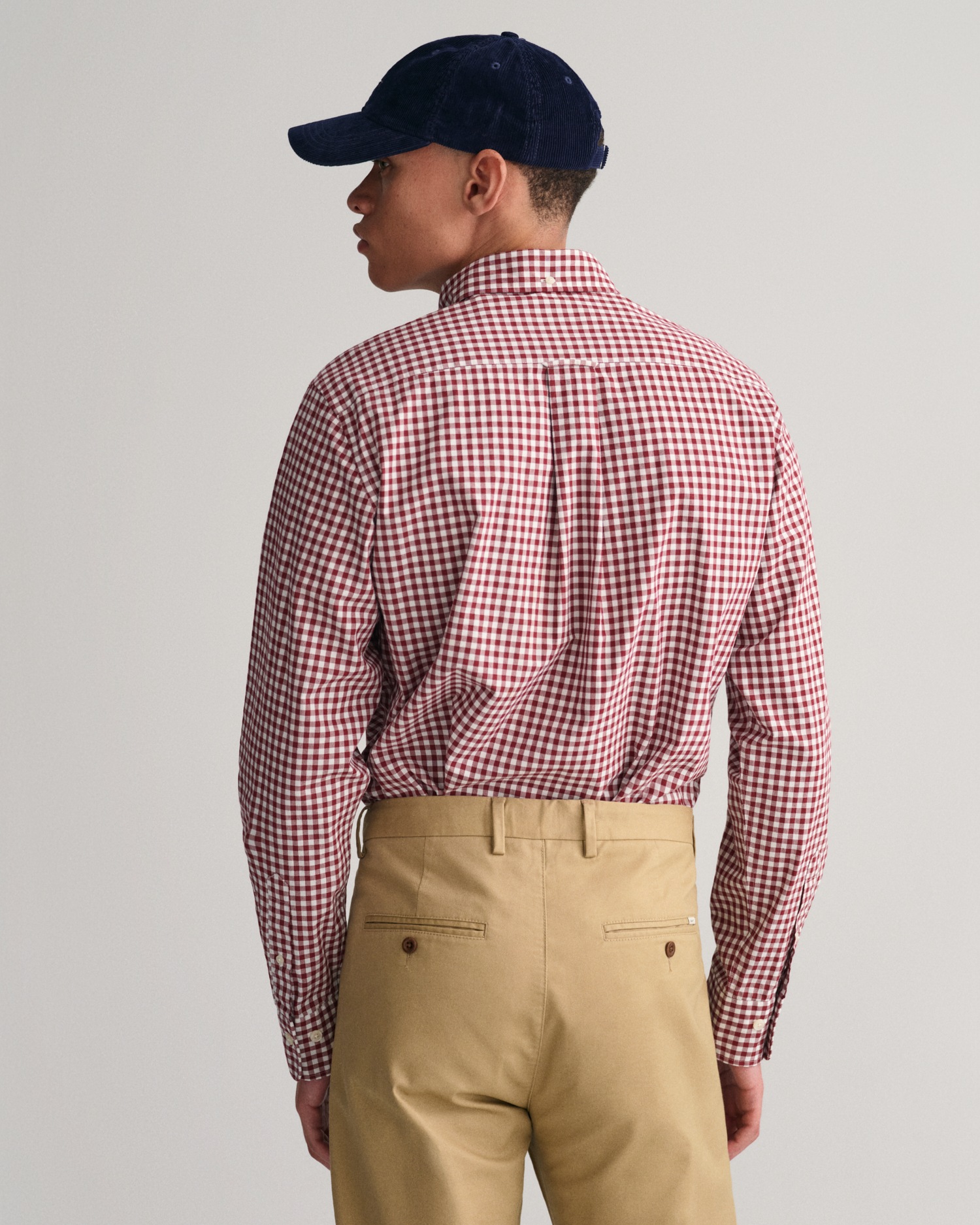 Gant Langarmhemd "REG POPLIN GINGHAM SHIRT", mit Logostickerei auf der Brus günstig online kaufen