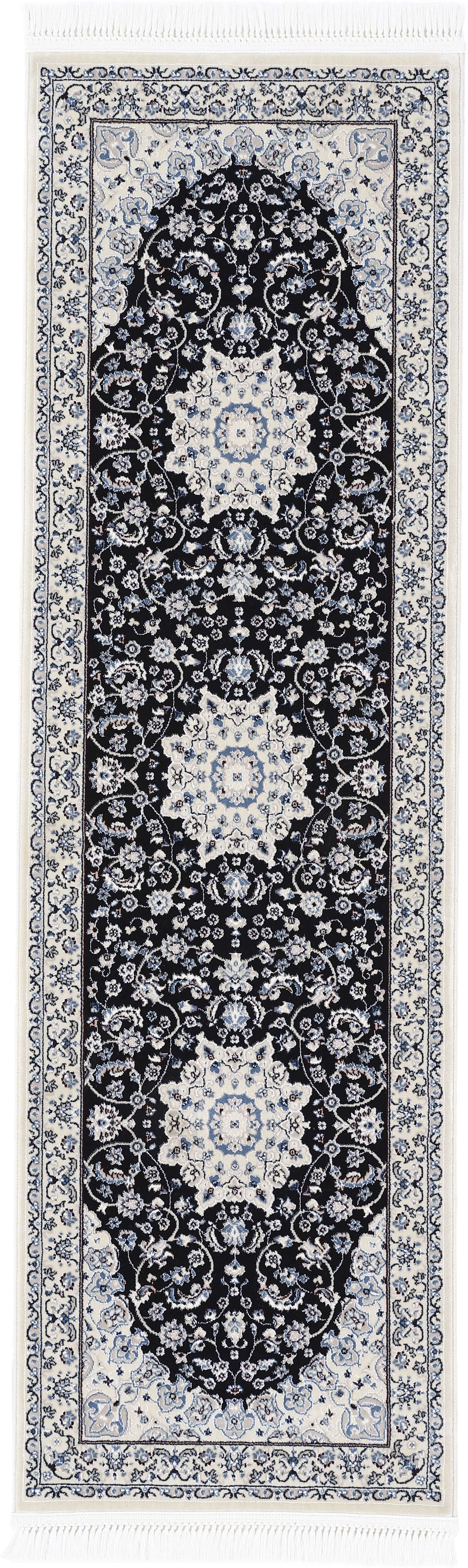 Thumbnail - carpetfine Teppich "Nain Diane, auch als Läufer" rechteckig 8 mm Höhe Kurzflor mit Fransen, Vintage Orient Look, Wohnzim...