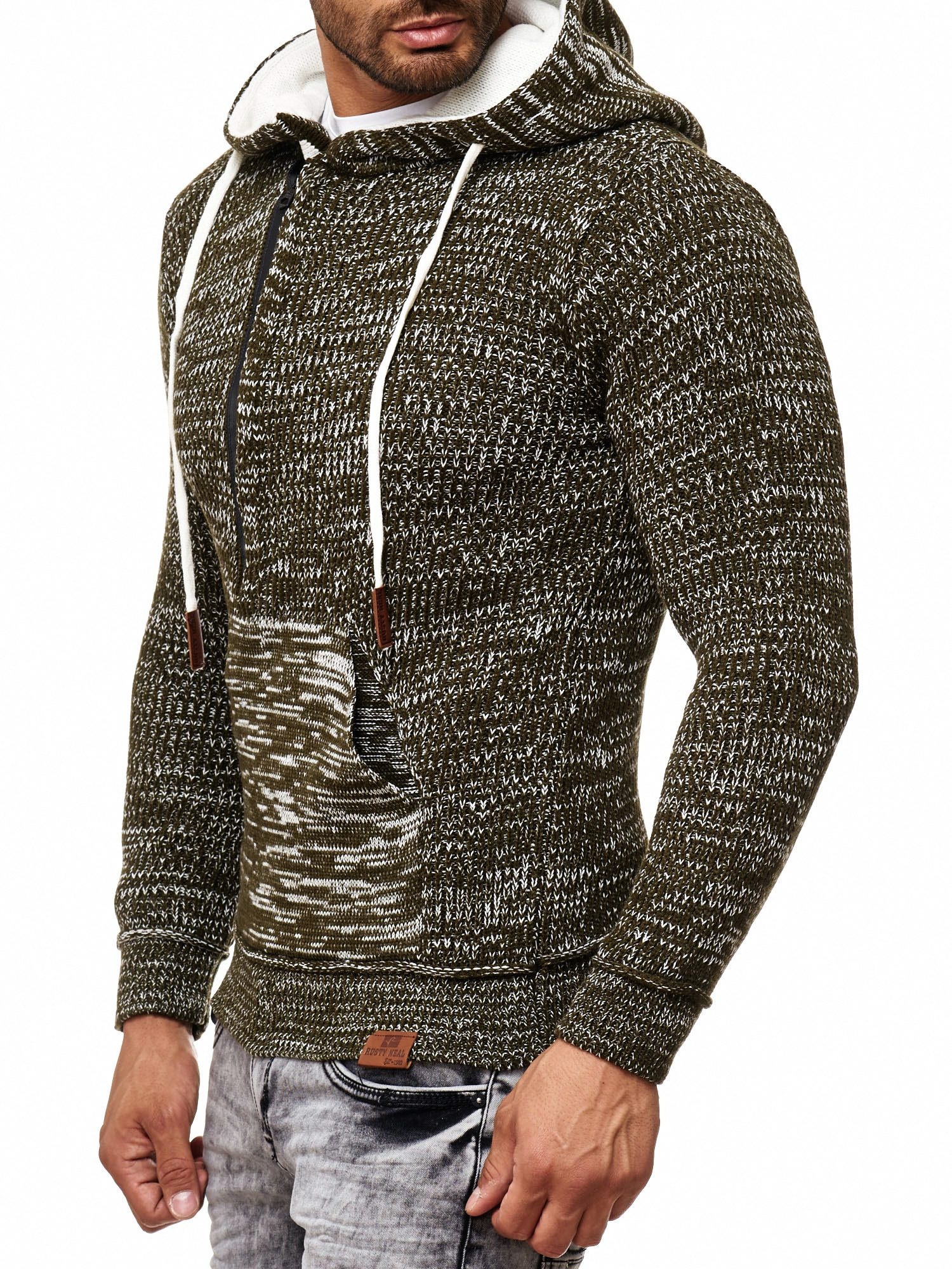 Rusty Neal Kapuzensweatshirt, mit stylischem Ausschnitt