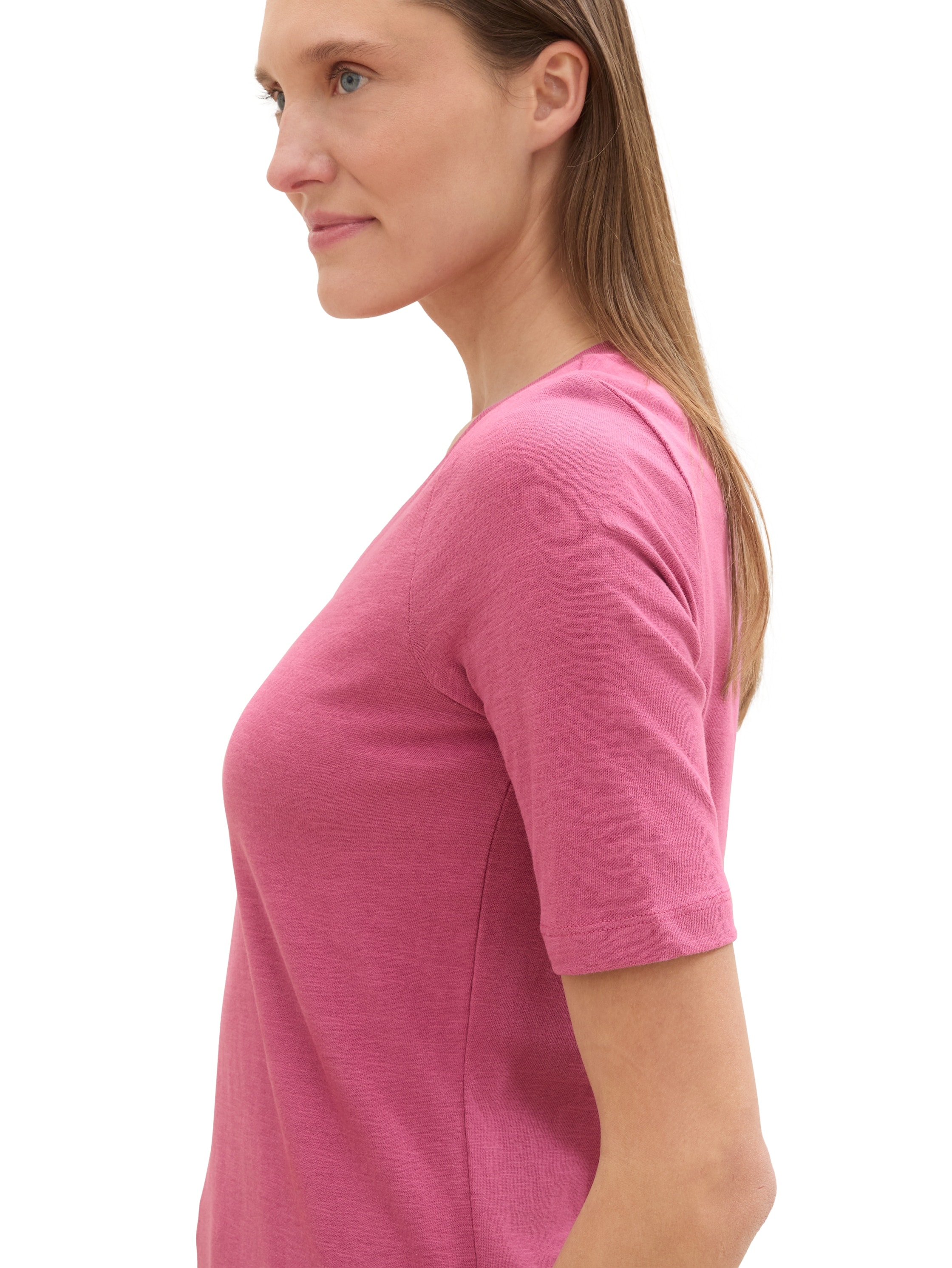 TOM TAILOR V-Shirt mit Bio-Baumwolle