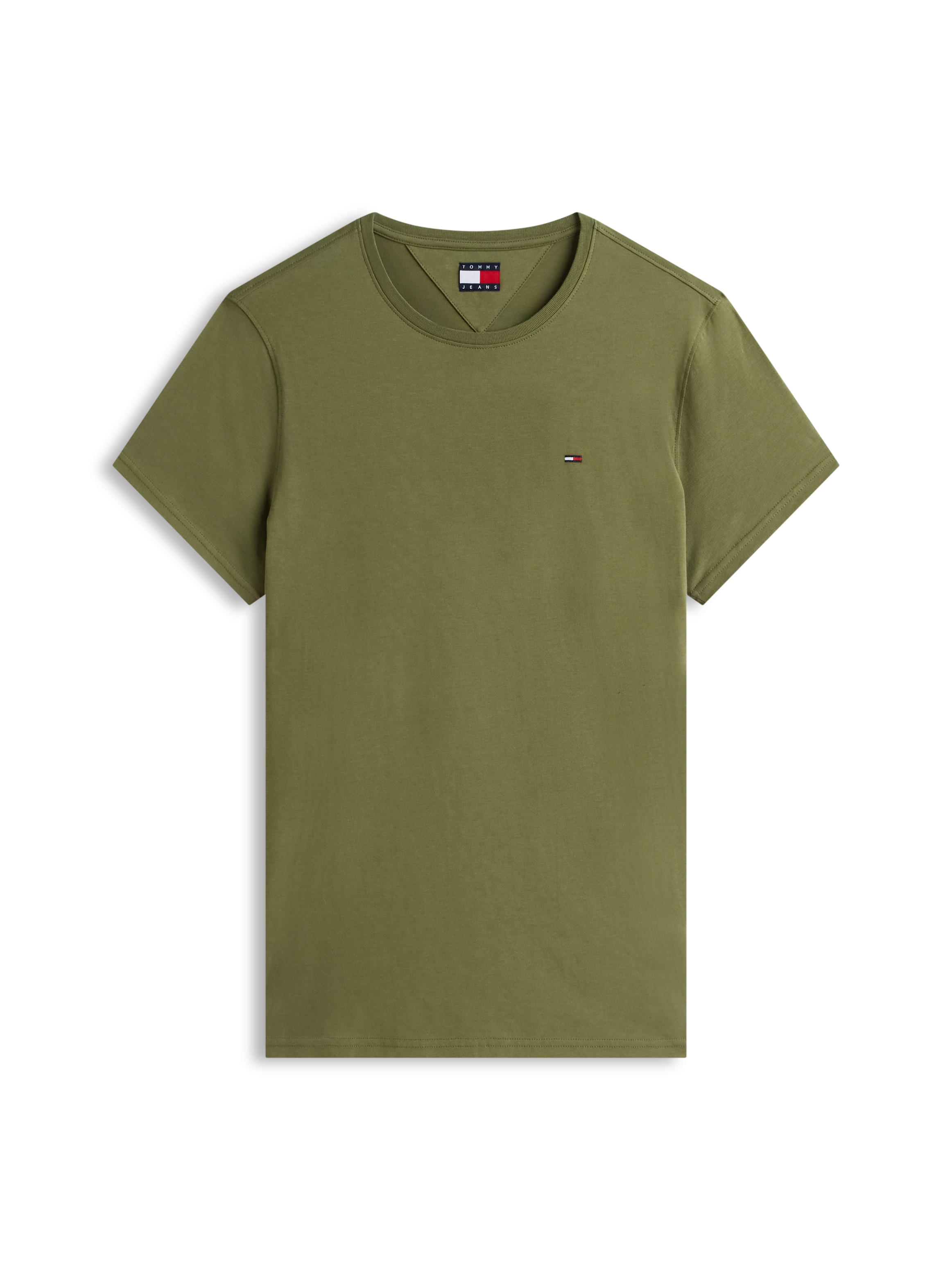 Tommy Jeans T-Shirt »TJM ESSENTIAL SOLID« mit Rundhalsausschnitt und dezenter Logo-Flag