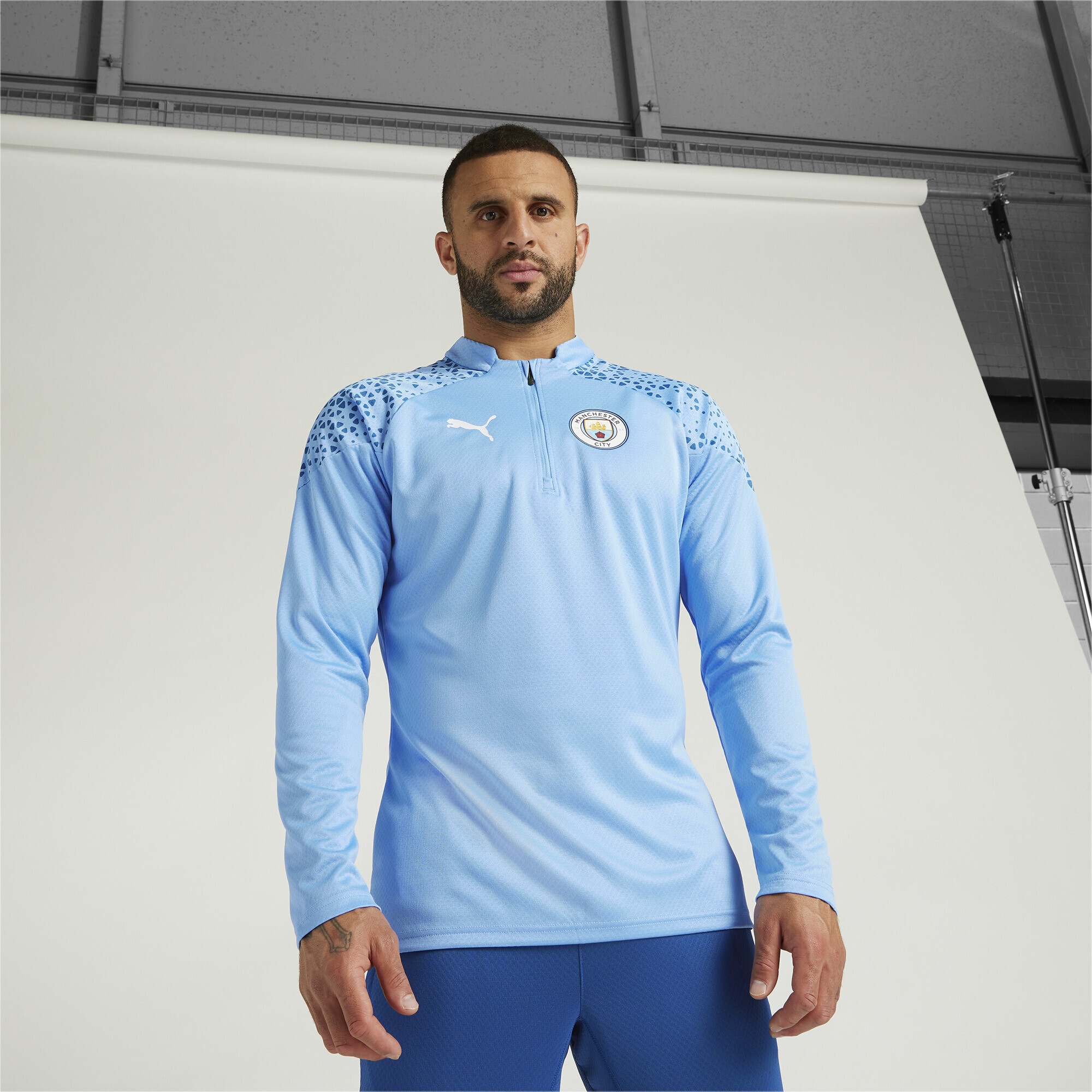 PUMA T-Shirt »Manchester City Fußball-Trainings-Top mit Viertelreißverschluss«