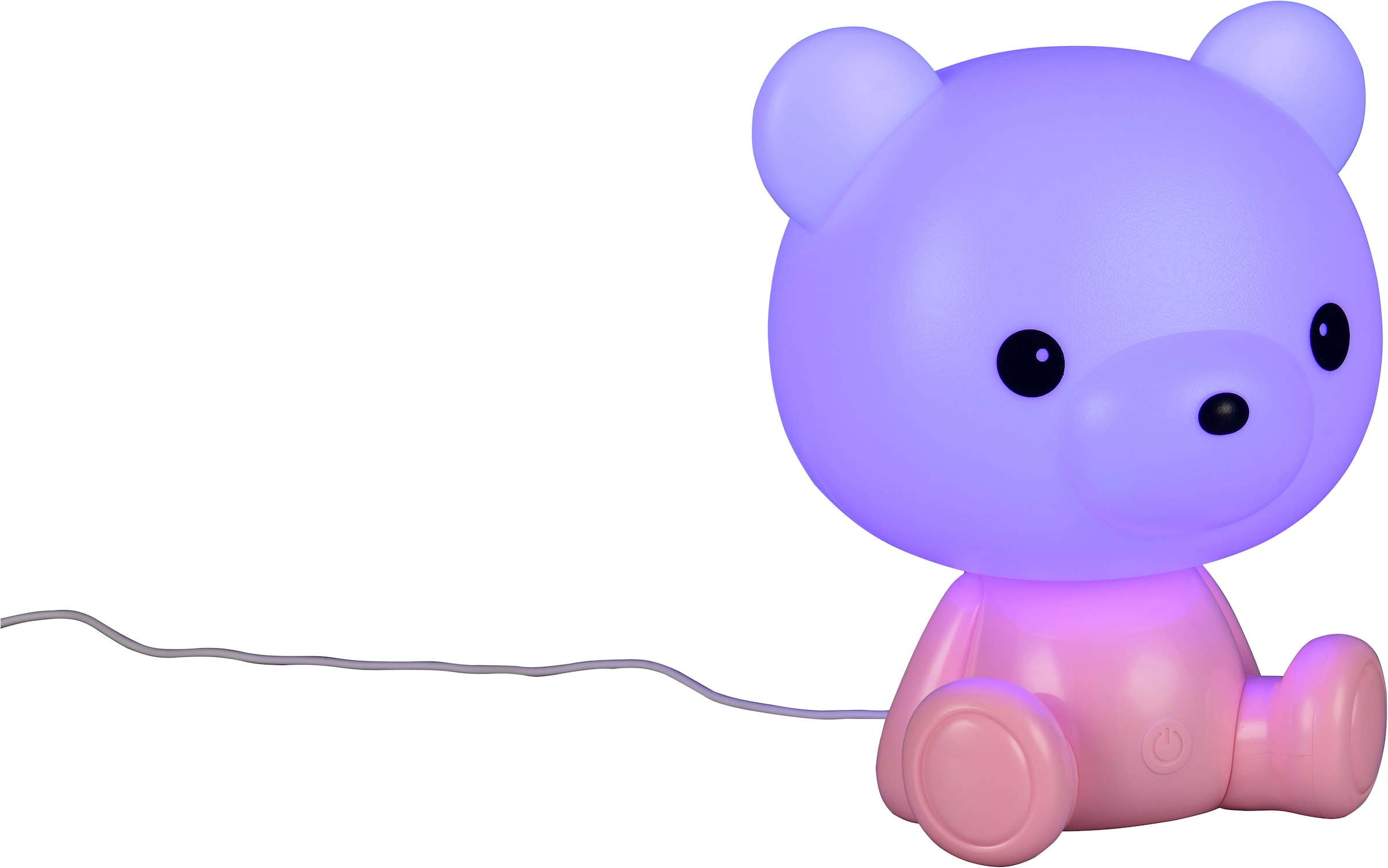 REALITY Leuchten LED Tischleuchte »CUTIE, Kinderzimmer Tischleuchte Nachttischleuchte Bären Optik, RGB«, 1 flammig, Leuchtmittel LED-Board | LED fest integriert, 0,3W 30 Lumen warmweiß 3000K, RGB Farbwechsel Modus, USB-Anschluss
