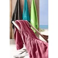 my home Strandtücher »Juna«, (2 St.), Badetuch, im Set und als Serie, Handtücher mit feiner Struktur-Bordüre, Handtuchset in modernen Unifarben, aus 100% Baumwolle