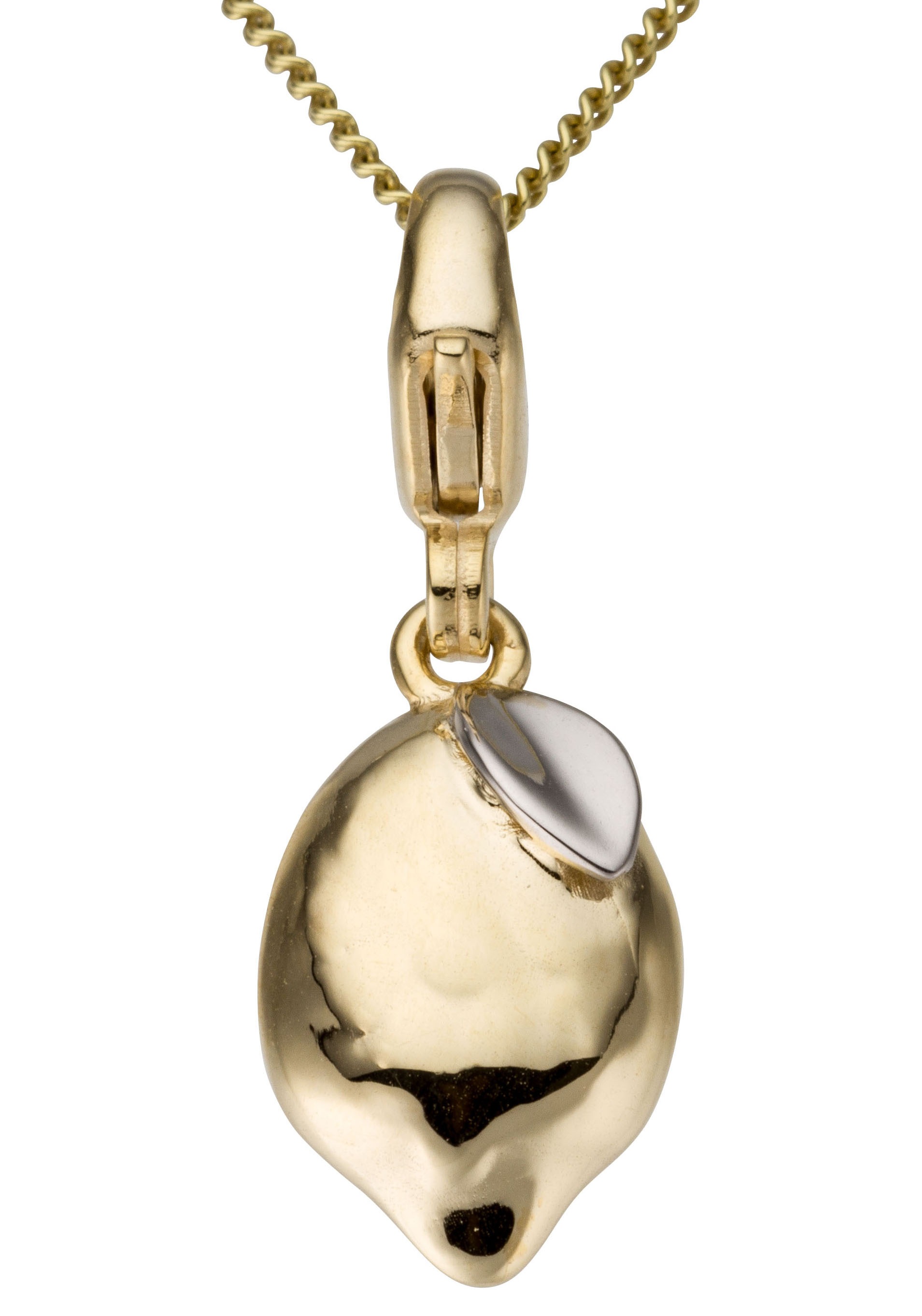 Charm-Einhänger »Schmuck Geschenk Gold 375 Halskette Charmarmband Gold-Charm Zitrone«