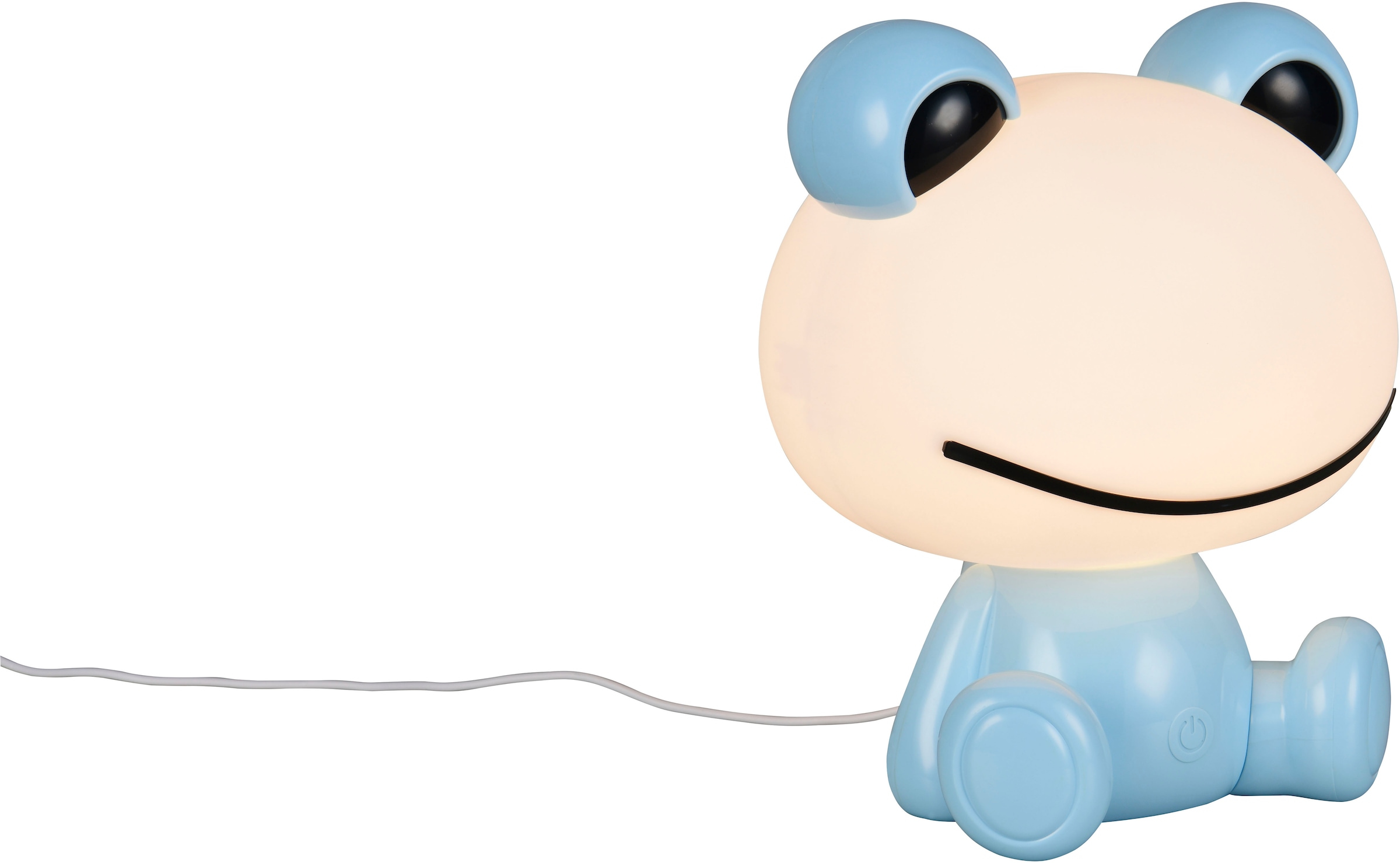 REALITY Leuchten LED Tischleuchte »HOPPER, Kinderzimmer Tischleuchte Nachttischleuchte Frosch Optik, RGB«, 1 flammig, Leuchtmittel LED-Board | LED fest integriert, 0,3W 30 Lumen warmweiß 3000K, RGB Farbwechsel Modus, USB-Anschluss