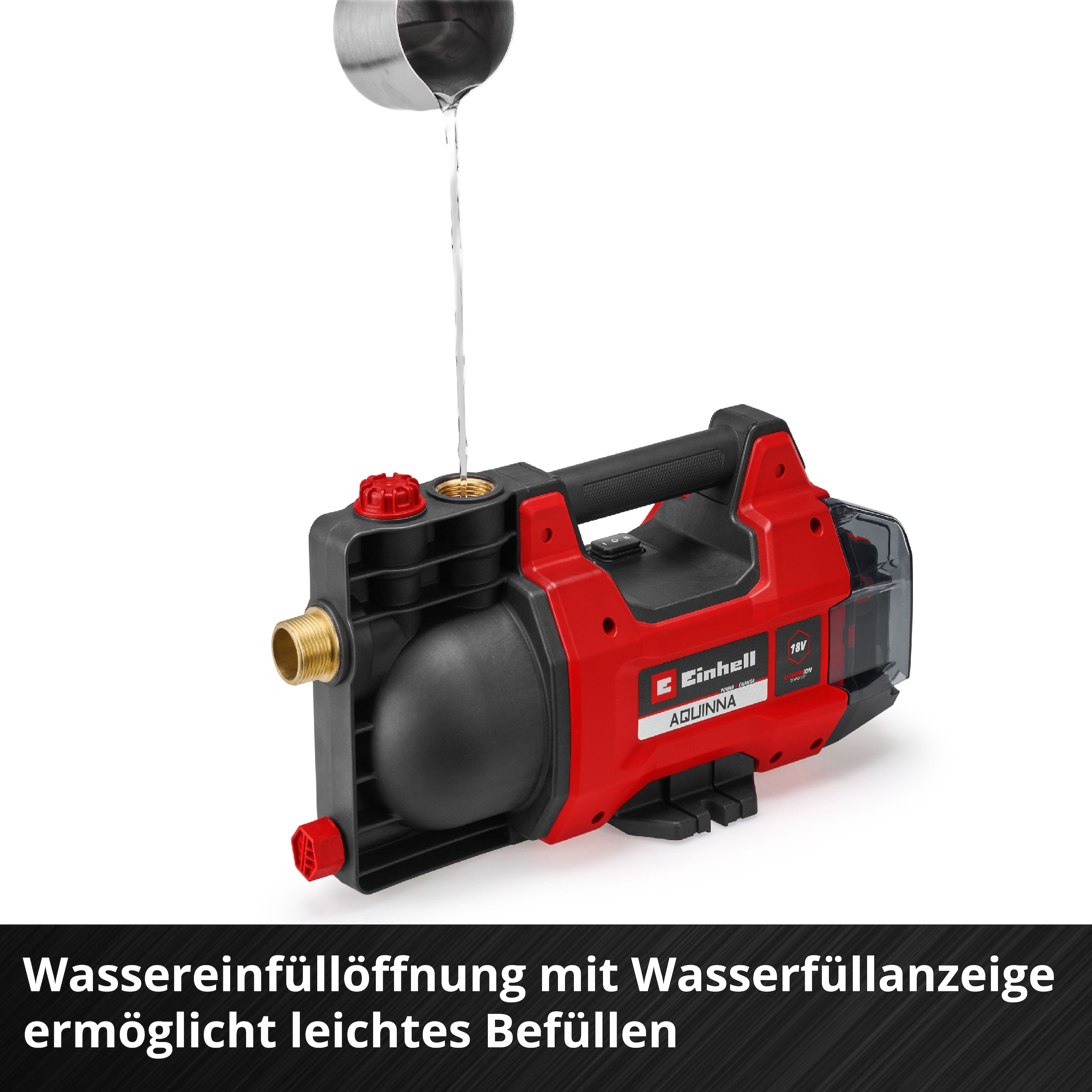 Einhell Akku-Gartenpumpe »AQUINNA 18/28« mit Leistungsstufenschalter und Überlastschutz