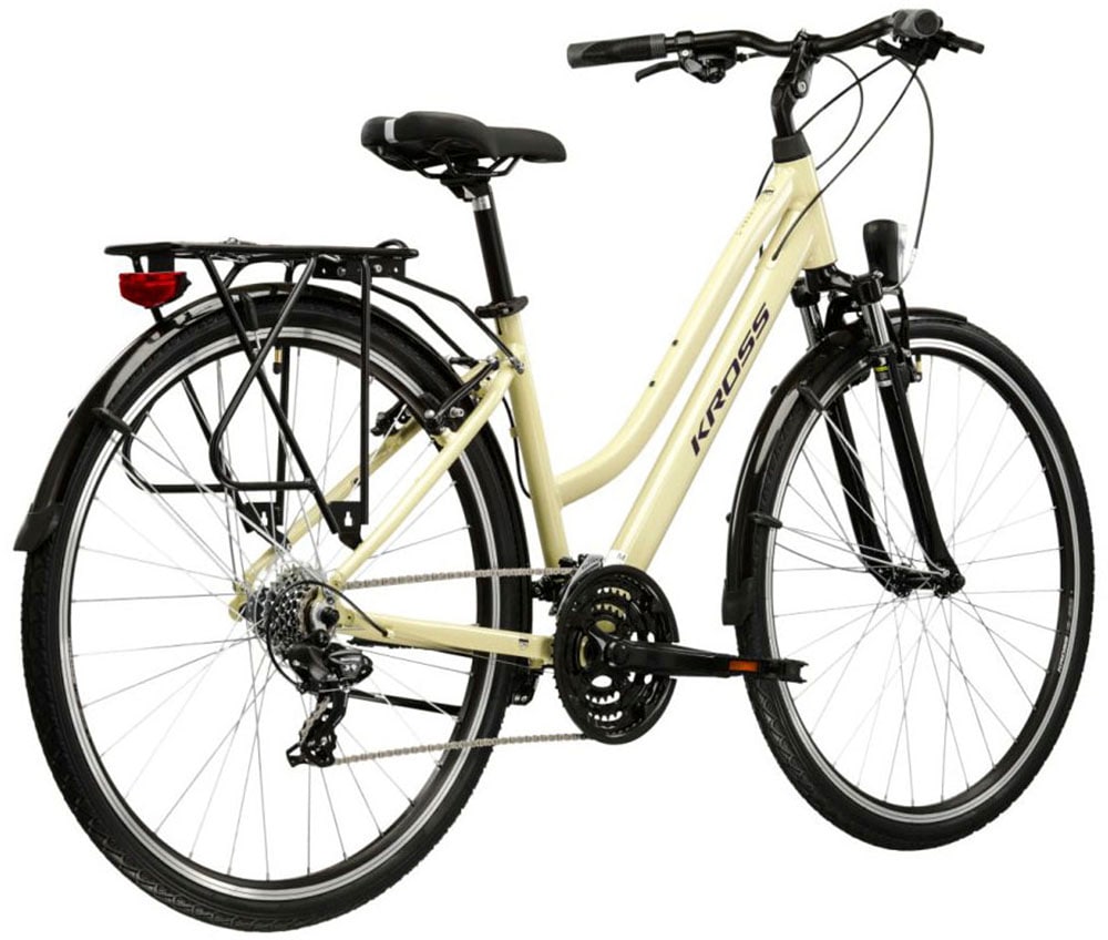 Kross Trekkingrad »Damen-Trekkingrad 28" Trans 1.0 Natur 21 Gänge« 21 Gang Shimano TOURNEY TY300 Schaltwerk Kettenschaltung