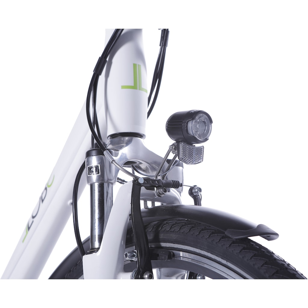 LLobe E-Bike »Metropolitan JOY weiß 10 Ah«, 3 Gang, Frontmotor 250 W