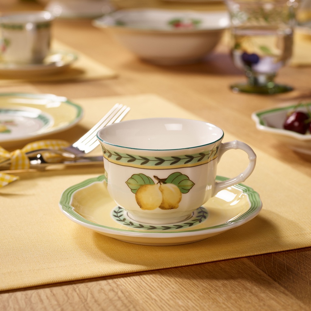 Untertasse VILLEROY & BOCH "Kaffee-/Teeuntertasse French Garden Fleurence ø 14,5 cm bunt", bunt, L:14,5cm, Speiseteller 2
