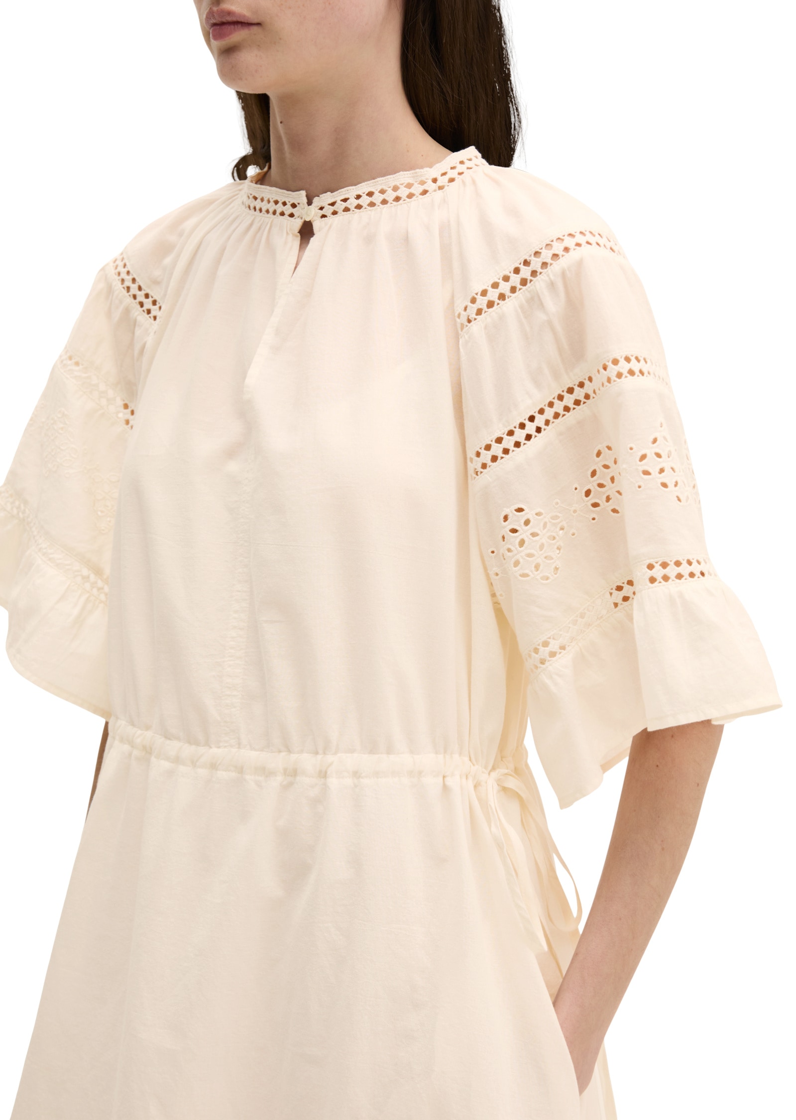 Marc O'Polo Midikleid »aus besticktem Baumwoll-Voile«