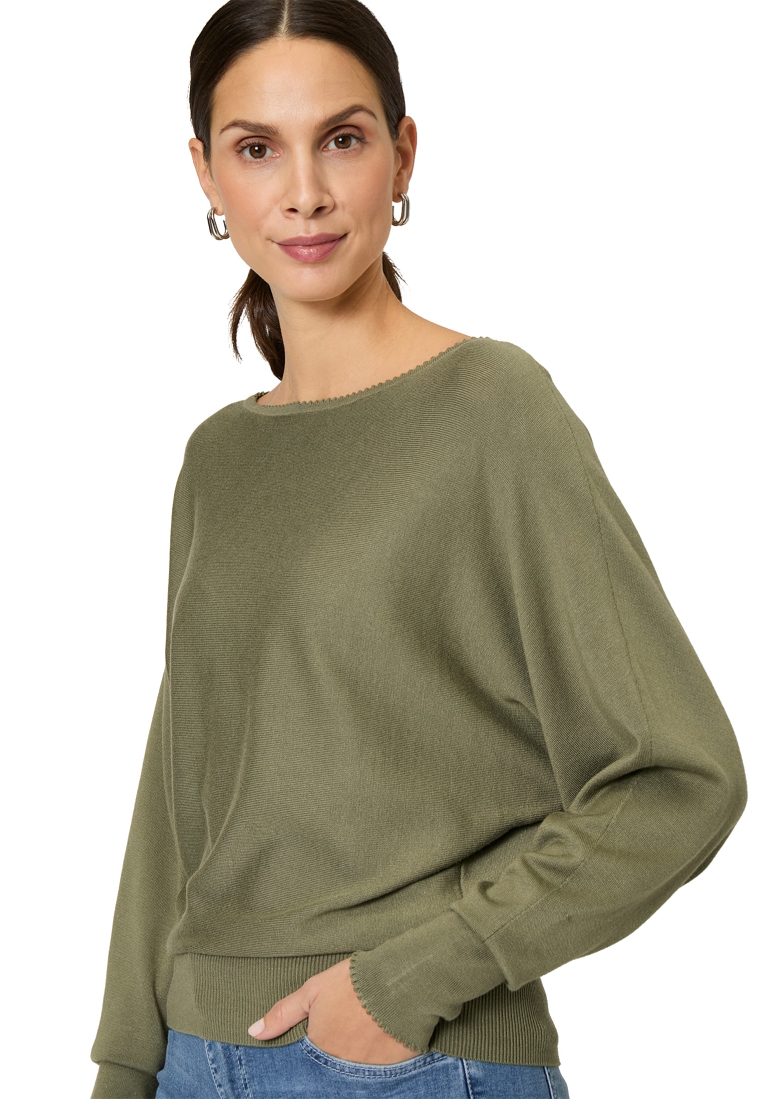 Zero Strickpullover »zero Strickpullover mit U-Boot Ausschnitt«, (1 tlg.), Plain/ohne Details