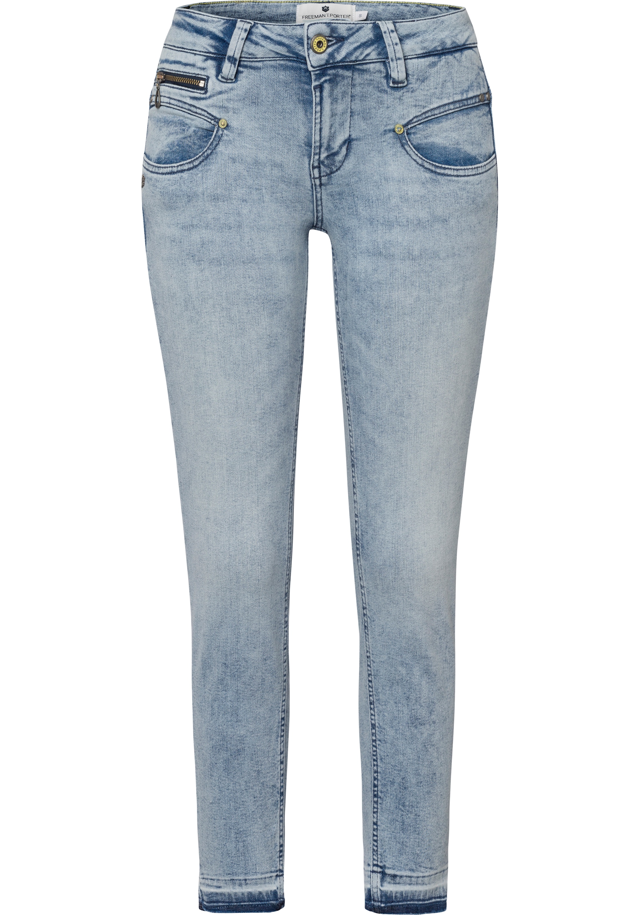 Freeman T. Porter Skinny-fit-Jeans, mit ornamental gemustertem Knopf online  bestellen | BAUR
