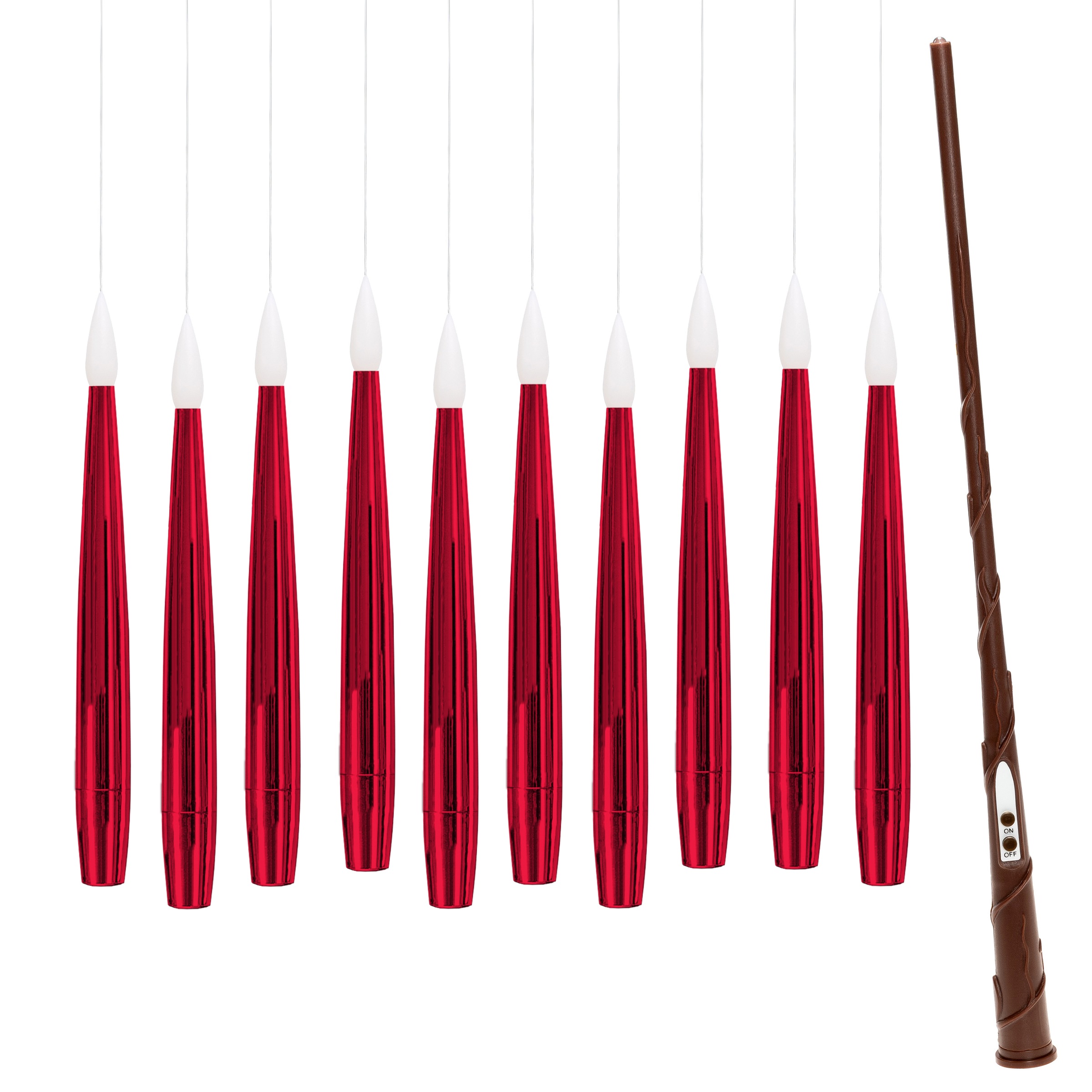 my home LED Dekolicht »10 Schwebende LED Tafelkerze mit Zauberstab Noaro« LED-Modul 11 Stk. Warmweiß mit Zauberstab als Fernbedienung