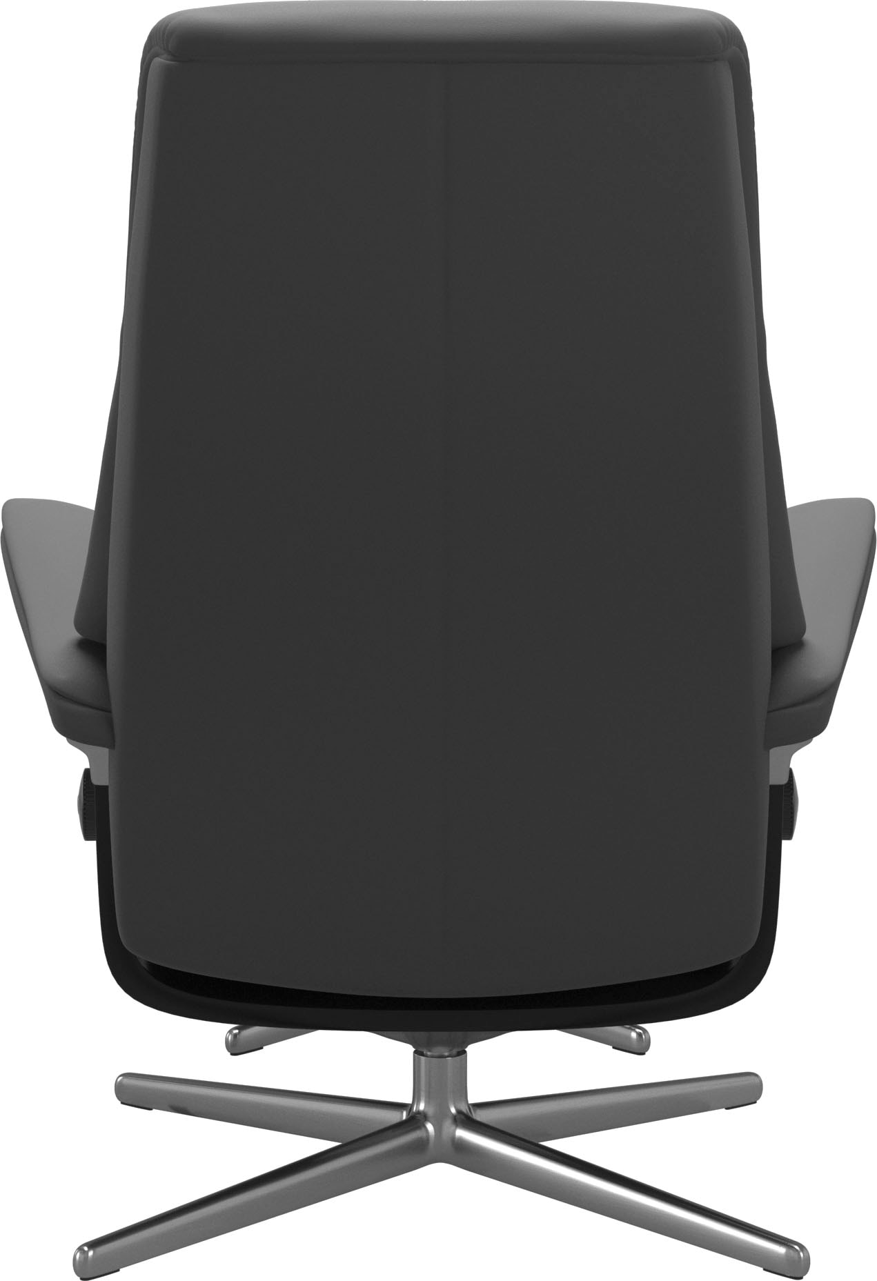 Stressless® Relaxsessel »View«, (Set, Relaxsessel mit Hocker), mit Hocker, mit Cross Base, Größe S, M & L, Holzakzent Schwarz