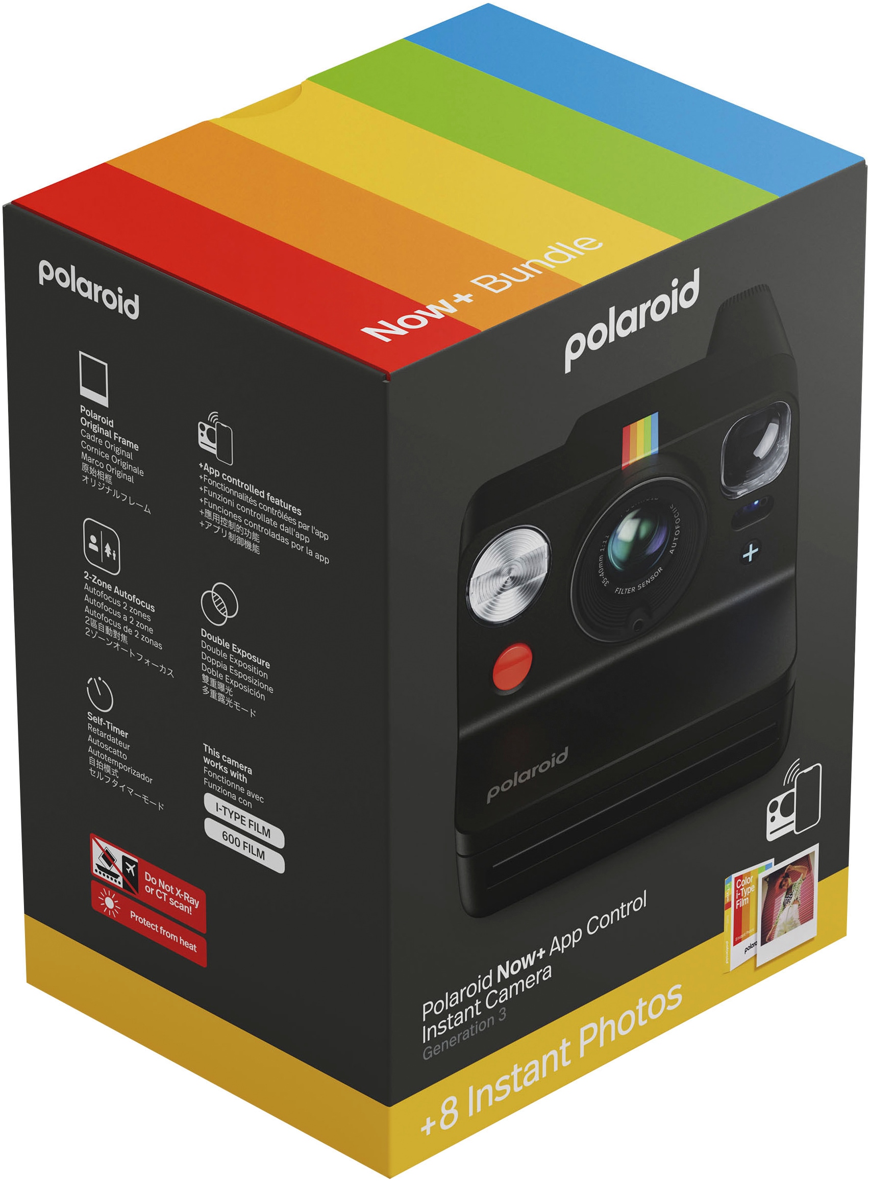 Polaroid Sofortbildkamera »Now+ Gen 3 + Farbfilm-Paket (8 Fotos)«