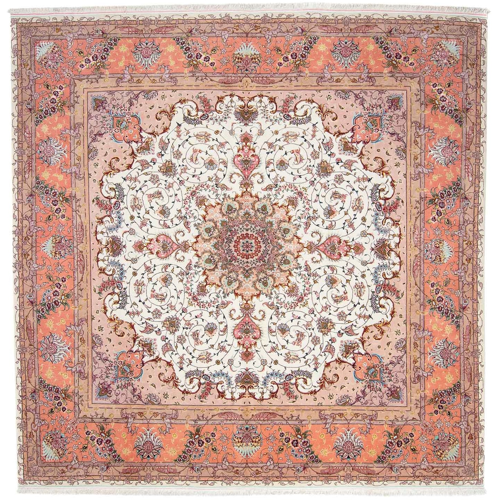 morgenland Orientteppich »Perser - Täbriz - Royal quadratisch - 300 x 298 cm - beige«, quadratisch