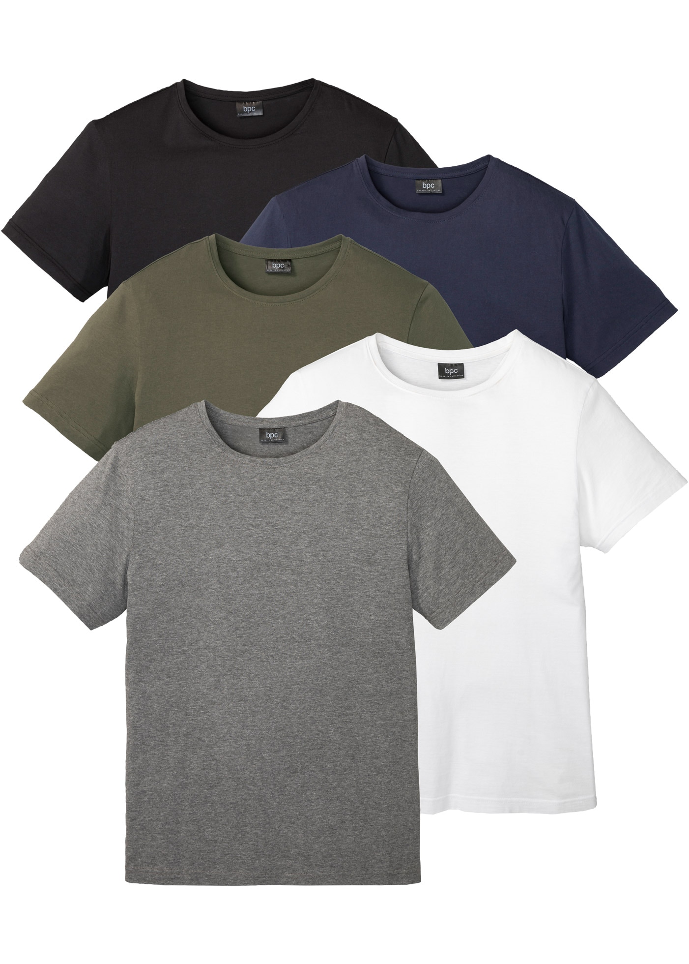 bonprix T-Shirt "T-Shirt (5er Pack)" Packung, 5, 5 Stk. tlg. T-Shirt (5er P günstig online kaufen