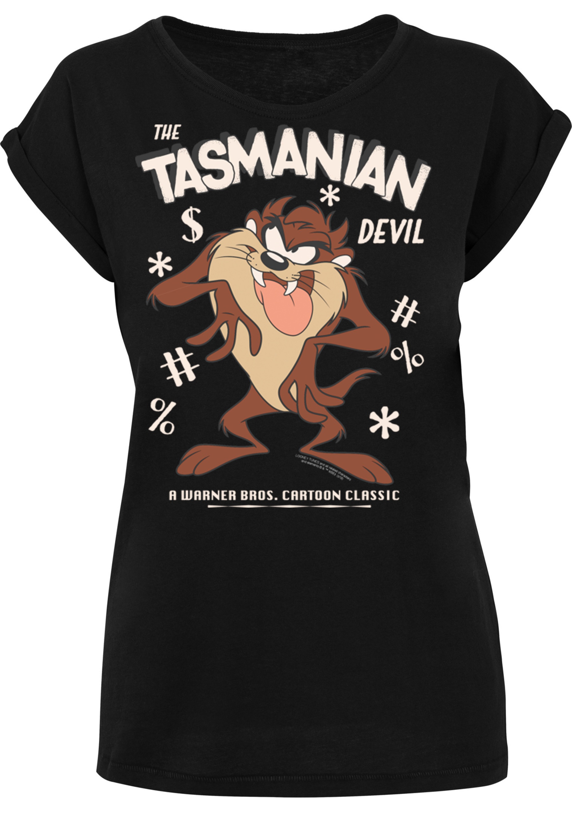 F4NT4STIC T-Shirt »Looney Tunes Taz Vintage Tasmanian Devil«, Damen,Premium Merch,Regular-Fit,Kurze Ärmel,Bedruckt