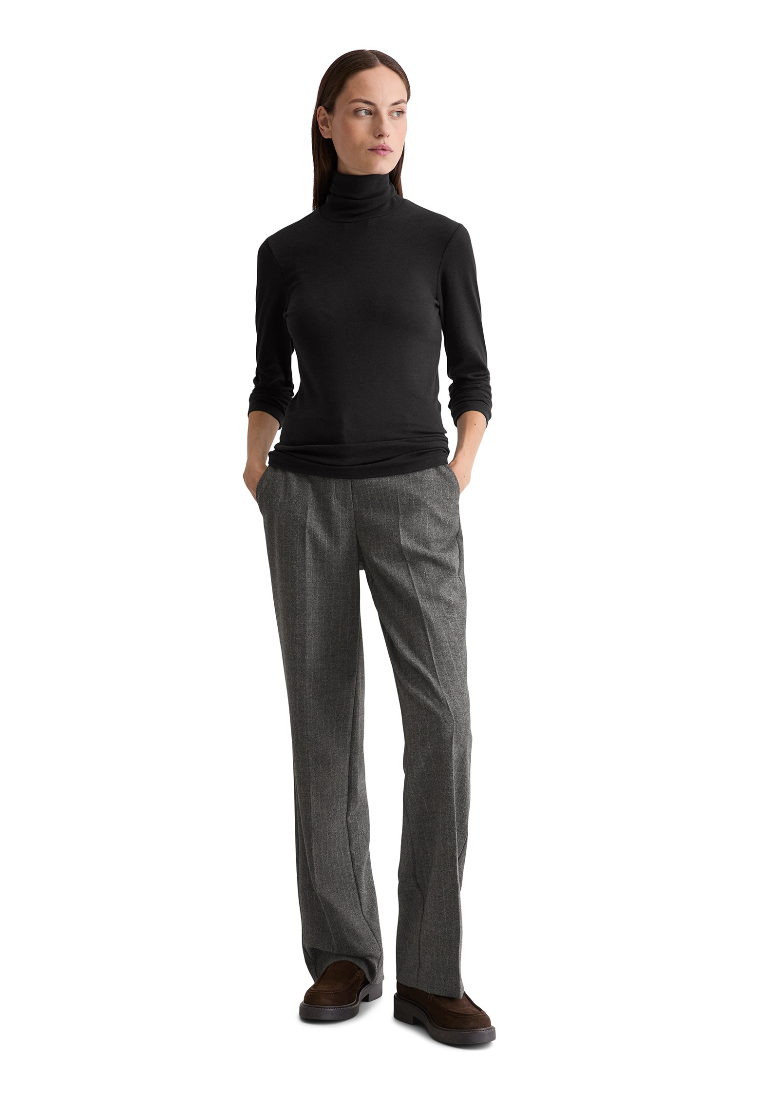 Marc O'Polo Langarmshirt »aus soft geripptem Jersey«