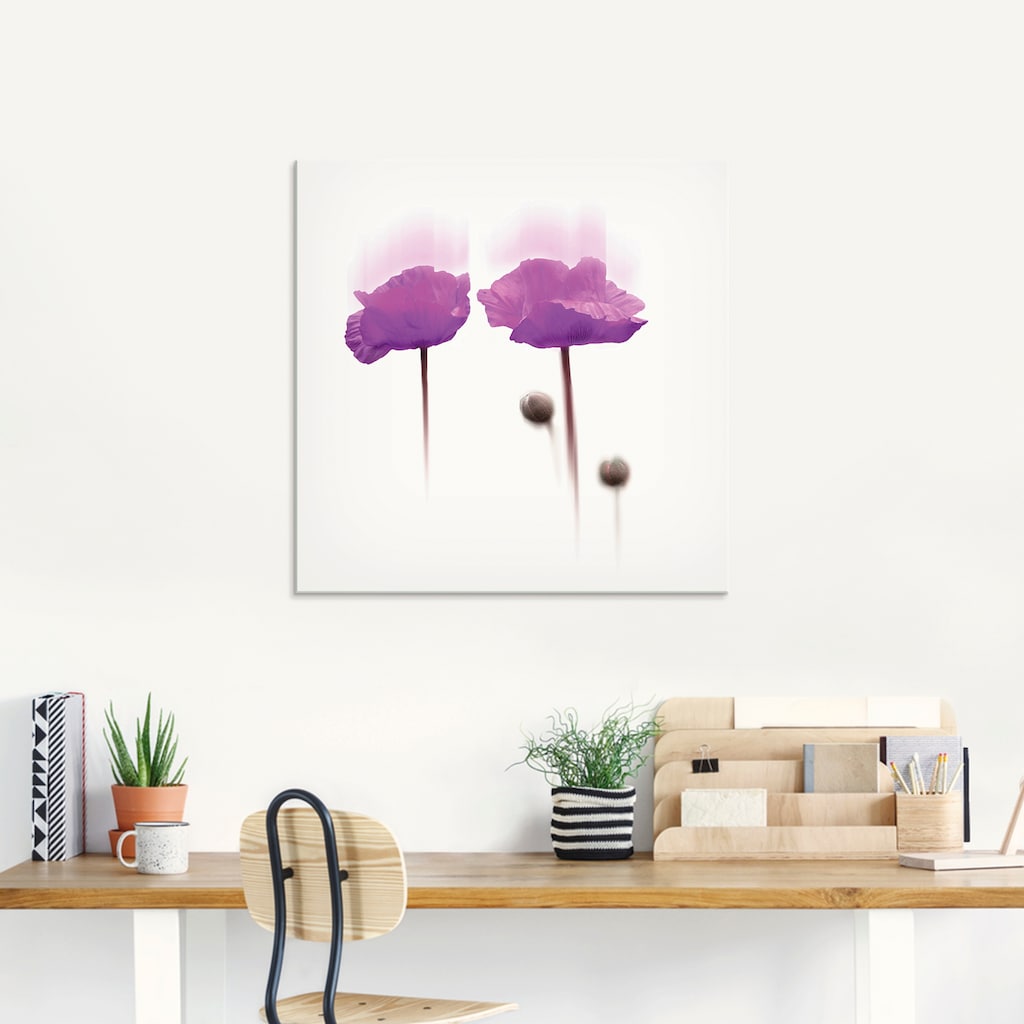 Artland Glasbild »Blüte abstrakt I«, Blumen, (1 St.)