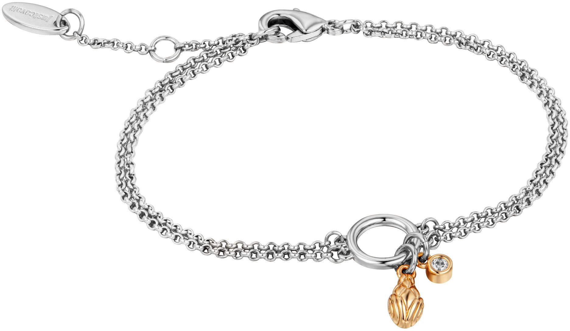 Just Cavalli Time Quarzuhr »Glam«, (Set, 2 tlg., mit Schmuckarmband), Armbanduhr, Damenuhr, Edelstahlarmband, Ideal auch als Geschenk