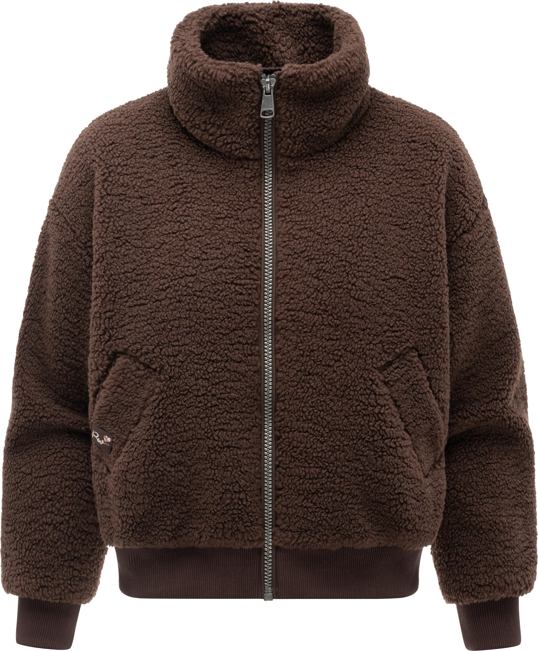 Ragwear Plüschjacke »Tillie Y« ohne Kapuze oversized Damen Teddyjacke mit Rippstrickbündchen