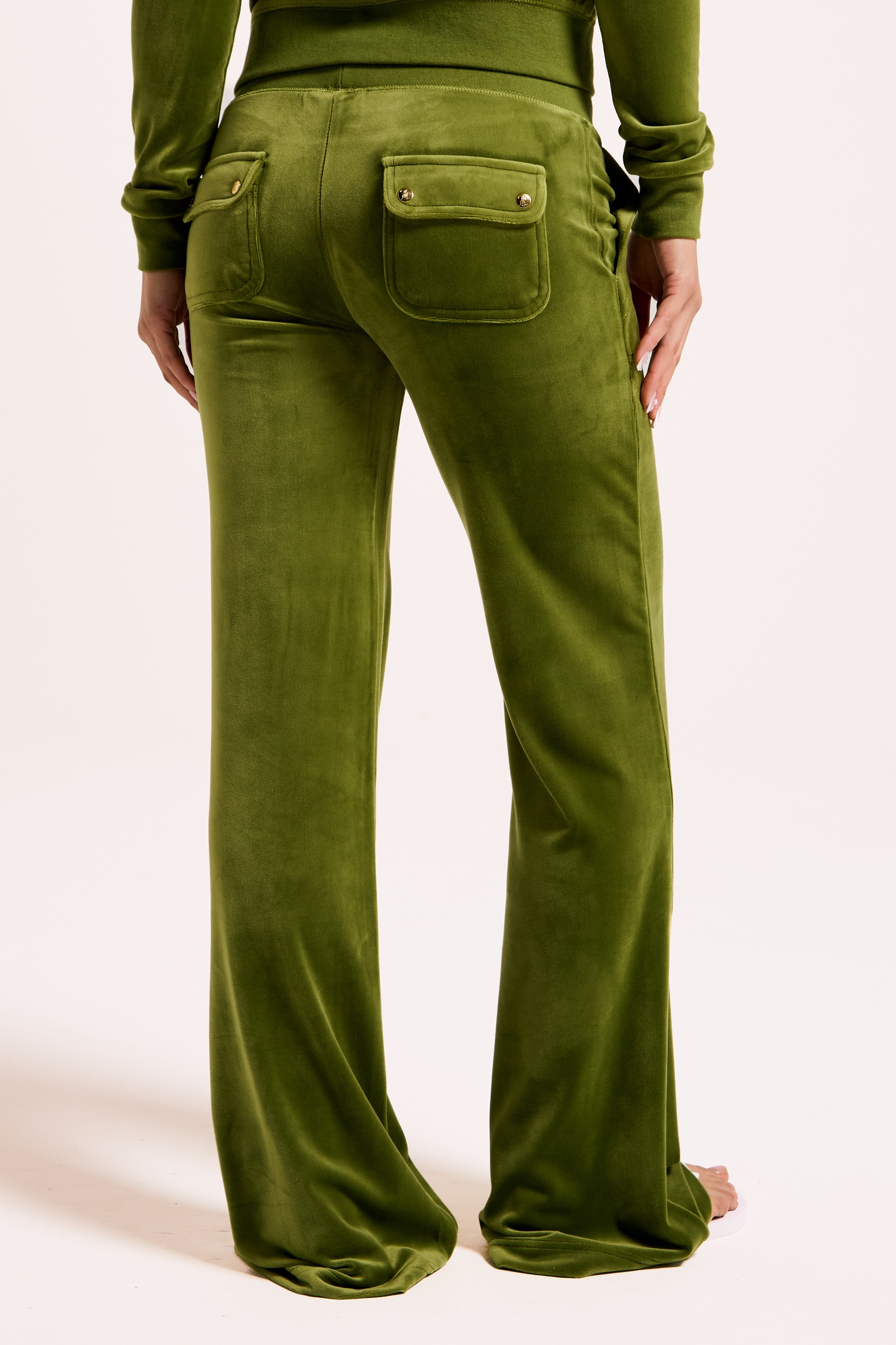 Juicy Couture Sweathose »LAYLA LOW RISE POCKET GOLD HARDWARE Damen«, Trainingshose Damen, Sweathose, Velour, Jogginghose mit Glitzer, Sale