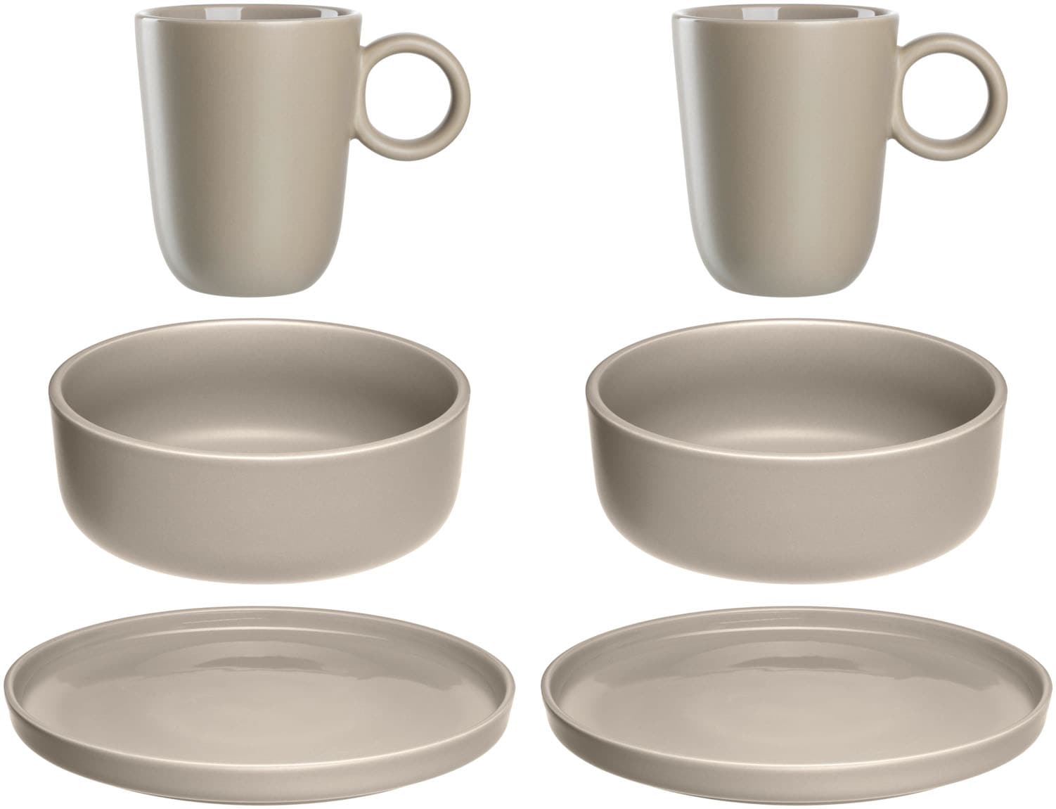 LEONARDO Geschirr-Set »ROMA, Geschirrset, 6-teilig«, (Set, 6 tlg.), Frühstücks Set, Service, spülmaschinengeeignet