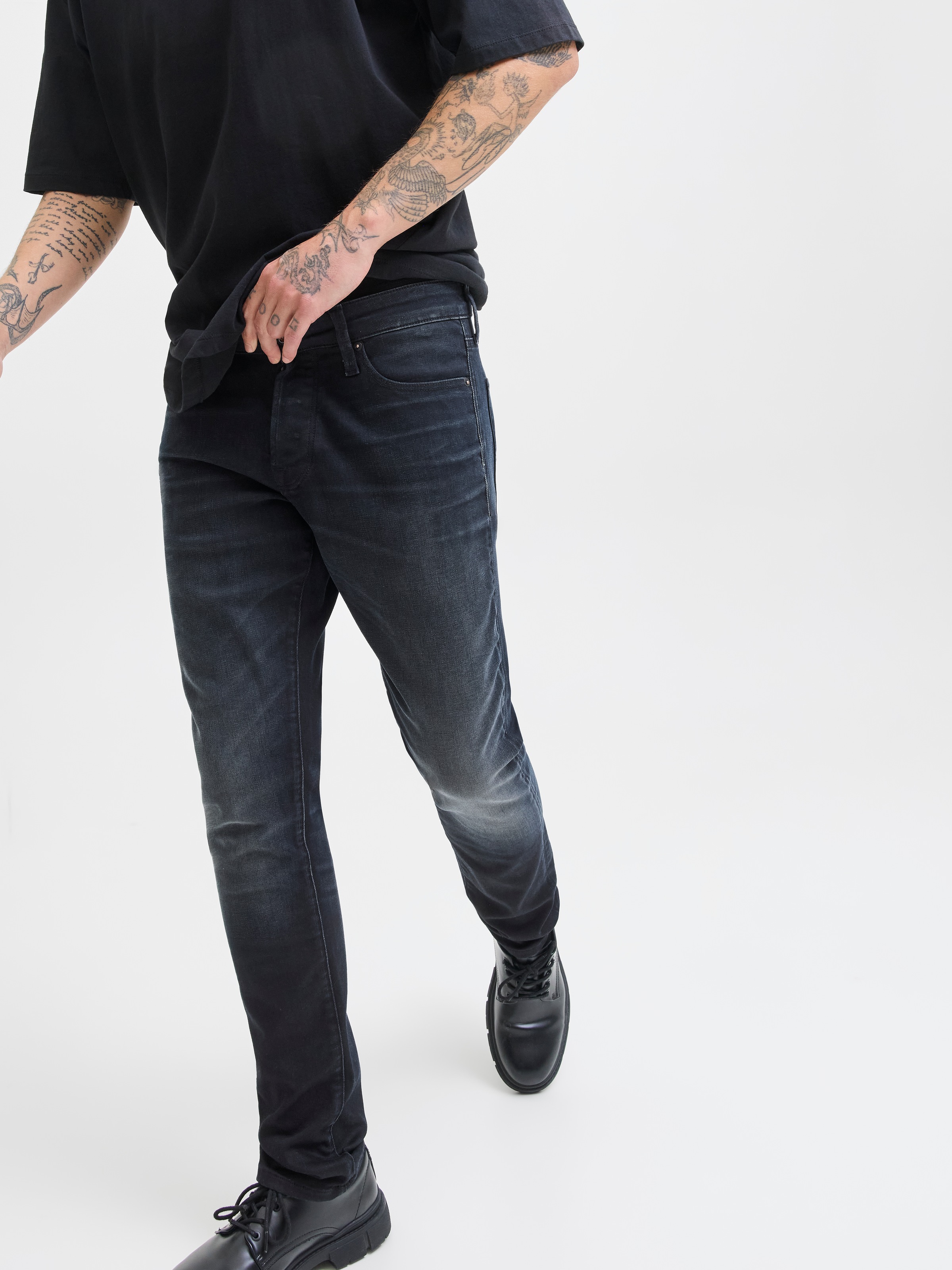 Jack & Jones Herren Jeans JJIGLENN JJICON - Low Waist - Slim Fit - Blau günstig online kaufen