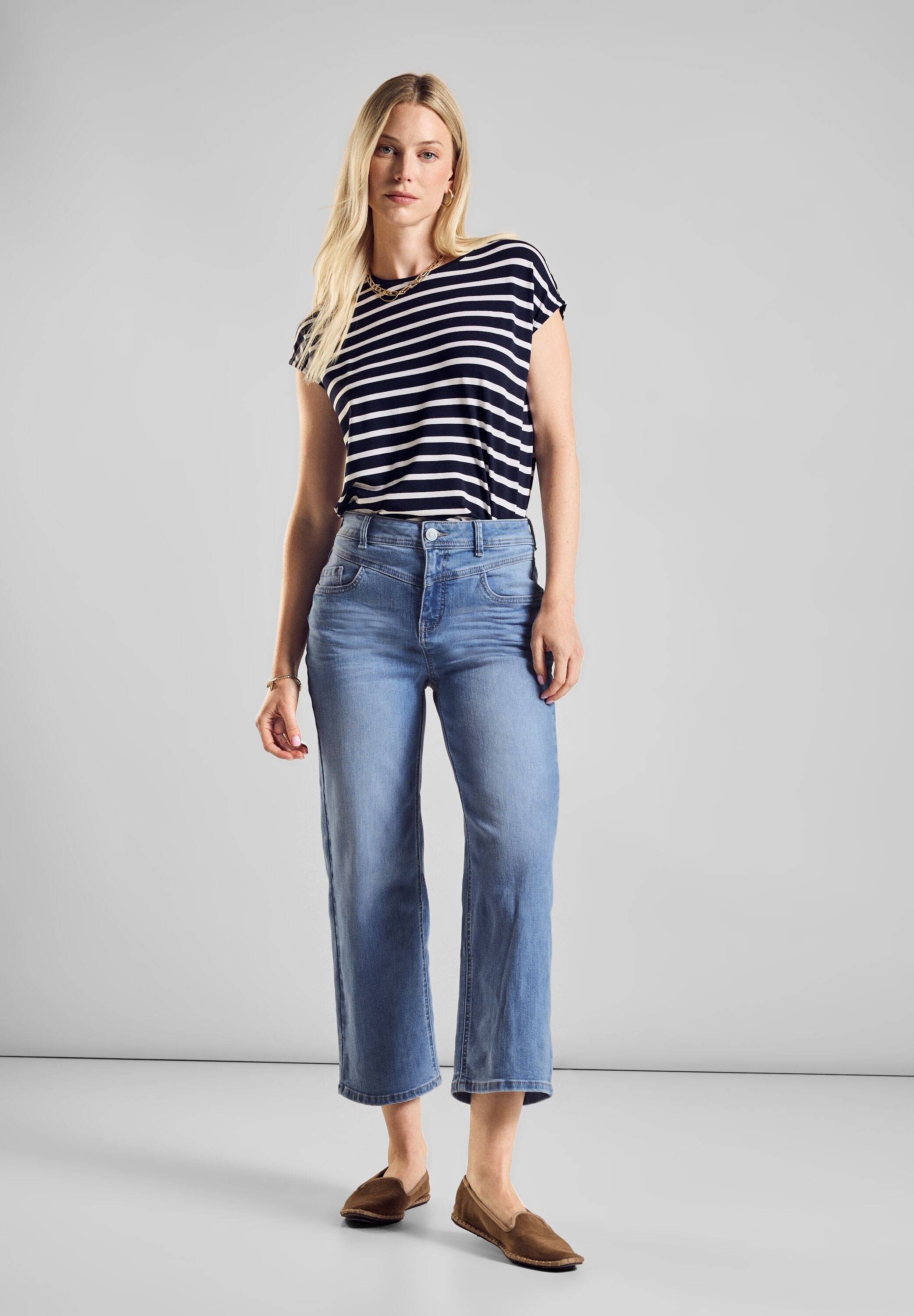 STREET ONE 7/8-Jeans, softer Materialmix