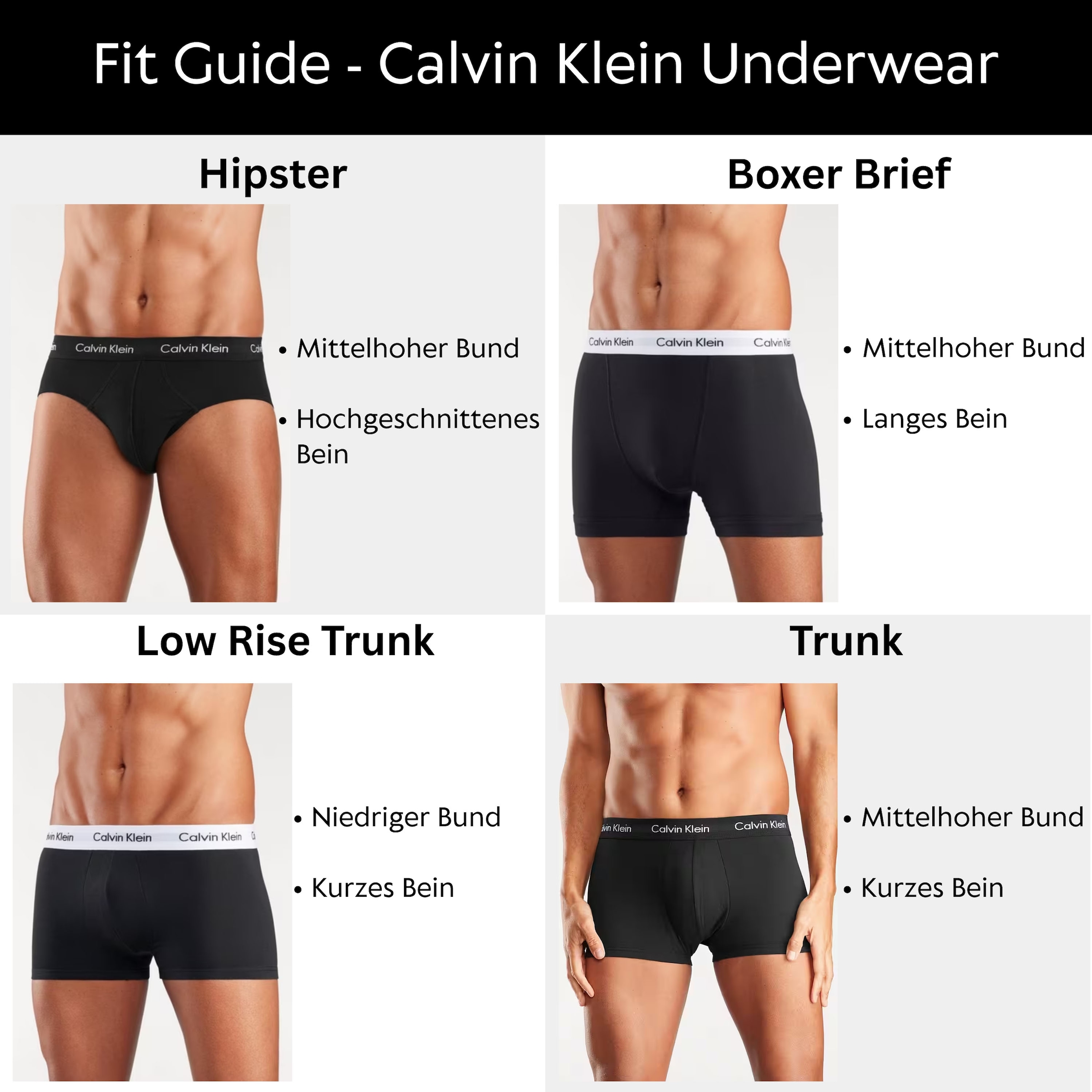 Calvin Klein Underwear Trunk »LOW RISE TRUNK 3PK« Packung, 3er-Pack,  Regular fit mit elastischem Bund