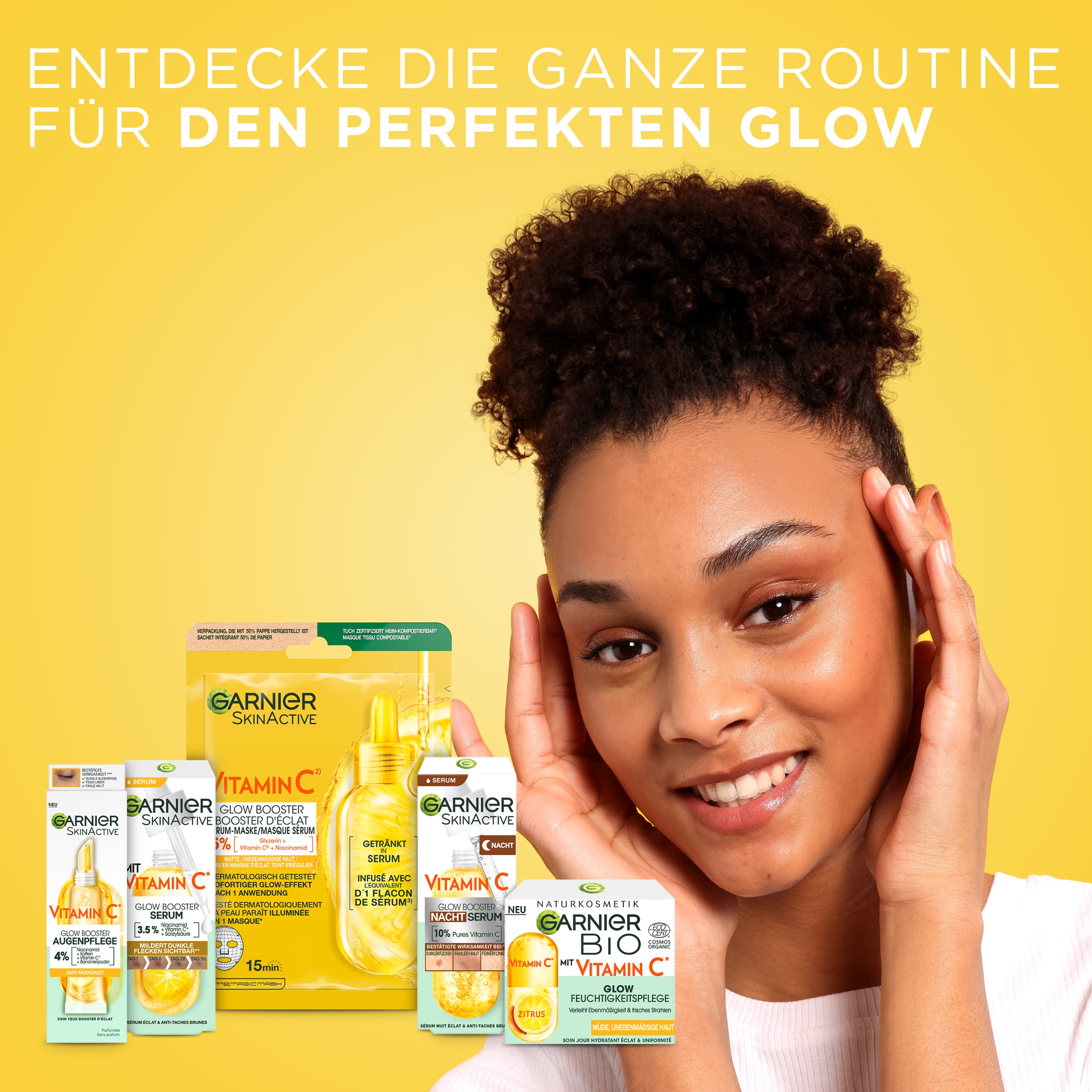 GARNIER Tagescreme »Bio Feuchtigkeitspflege Vitamin C« gegen unebenmäßige Haut, beugt dunkle Flecken vor