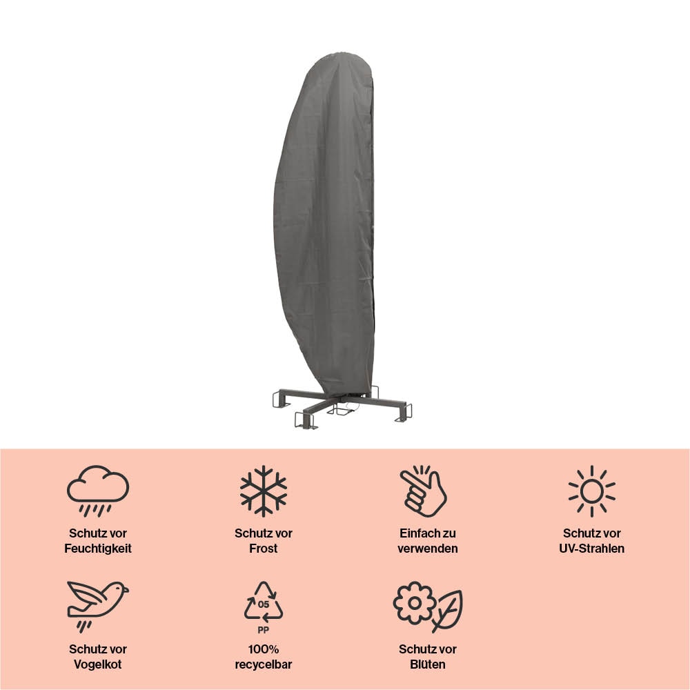 winza outdoor covers Sonnenschirm-Schutzhülle, für Schirme bis ø 400 cm, Maße 260x60/86 cm (für Bogenschirme)