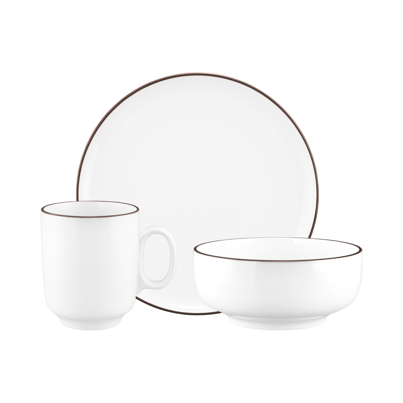 Seltmann Weiden Geschirr-Set »Frühstücks-Set Sento Home Pure Lines 18-tlg.« Spülmaschinengeeignet, Mikrowellengeeignet, Ofenfest, Salamandergeeignet, Kühlschrankgeeignet, Gefrierschrankgeeignet