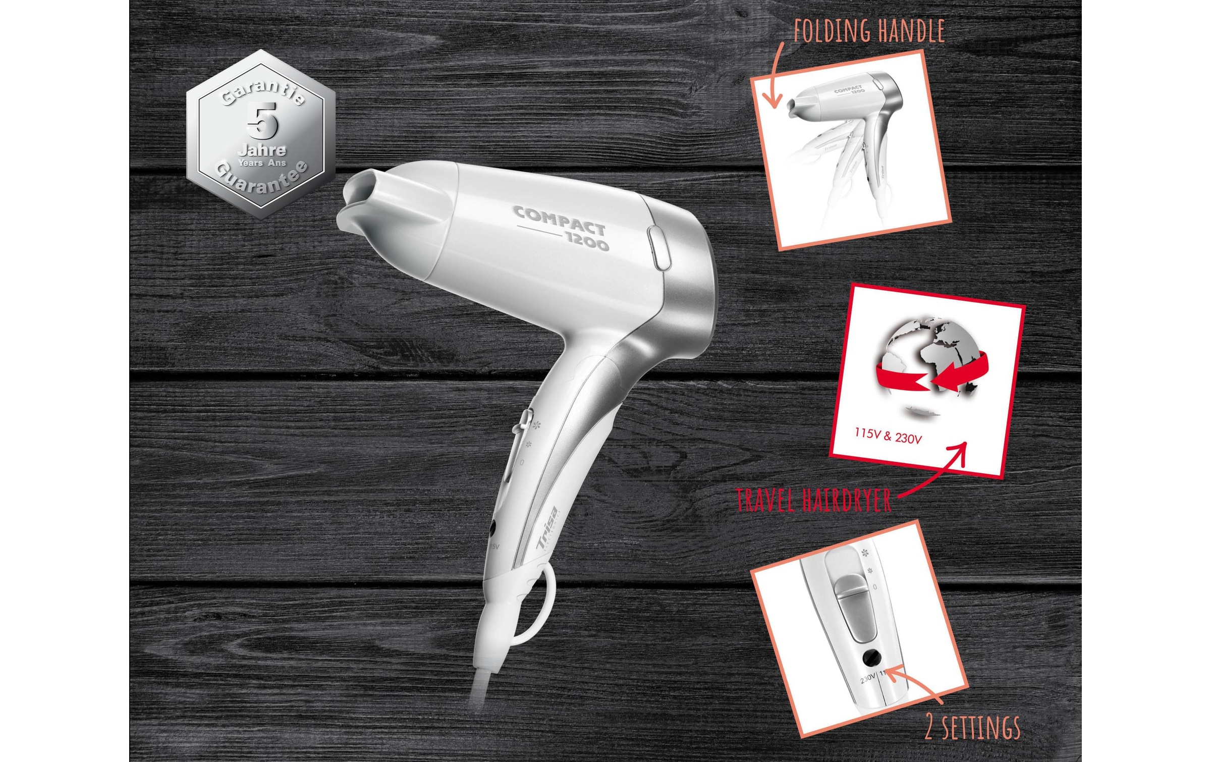 Trisa Haartrockner »Compact 1200« 1.200 W