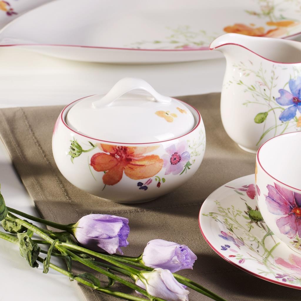 Villeroy & Boch Milch- und Zuckerset »Milch- und Zucker-Set Mariefleur Basic 2er Set bunt« Spülmaschinengeeignet, Mikrowellenfest