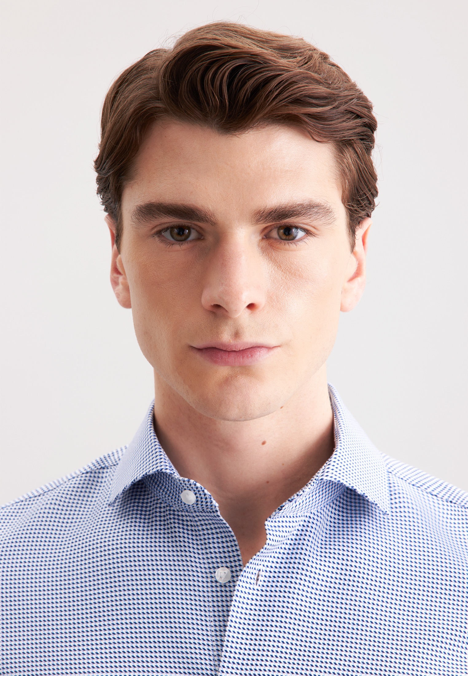 Thumbnail - seidensticker Businesshemd "Schwarze Rose" Slim 1/1 Kentkragen Pepita