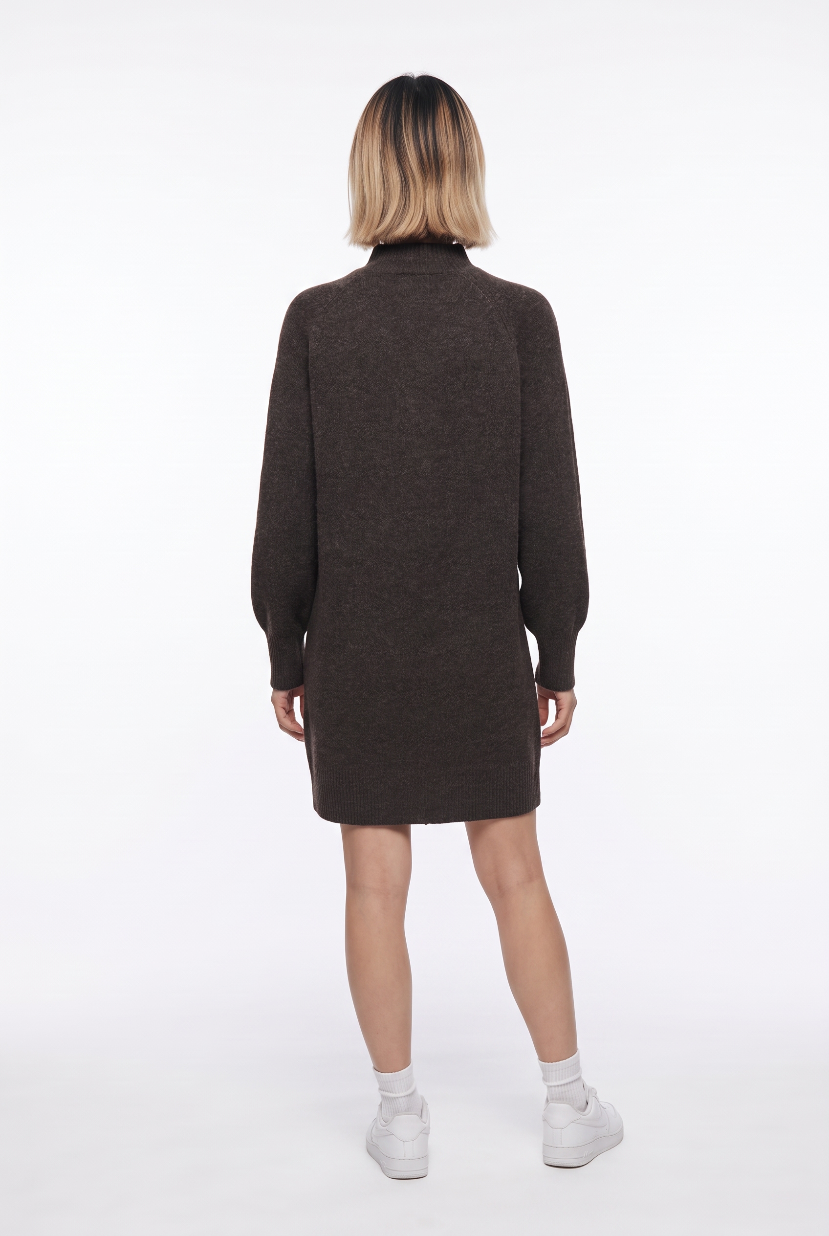 ONLY Strickkleid »ONLOLIVIA LS HIGH NECK DRESS CC KNT« Materialmix, regular fit