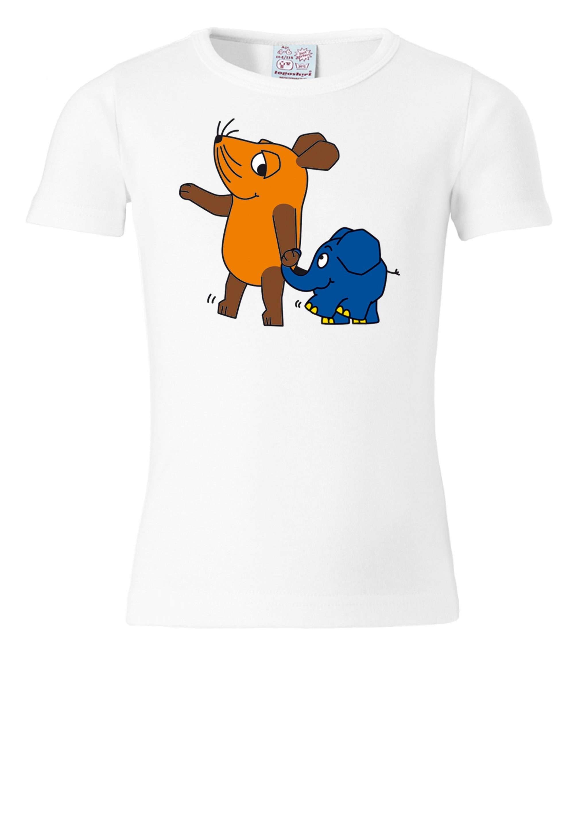 LOGOSHIRT T-Shirt »Sendung mit der Maus - Maus & Elefant« mit buntem Print
