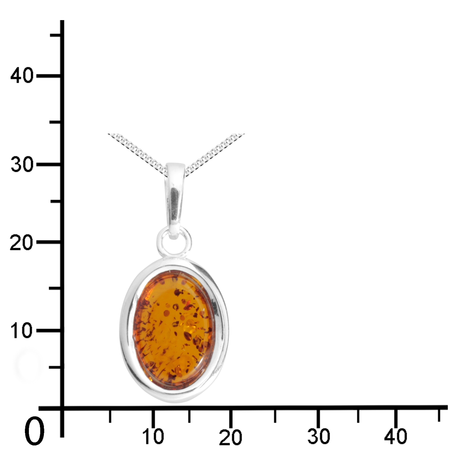 OSTSEE-SCHMUCK Kette mit Anhänger »- Erlana - Silber 925/000 - Bernstein«