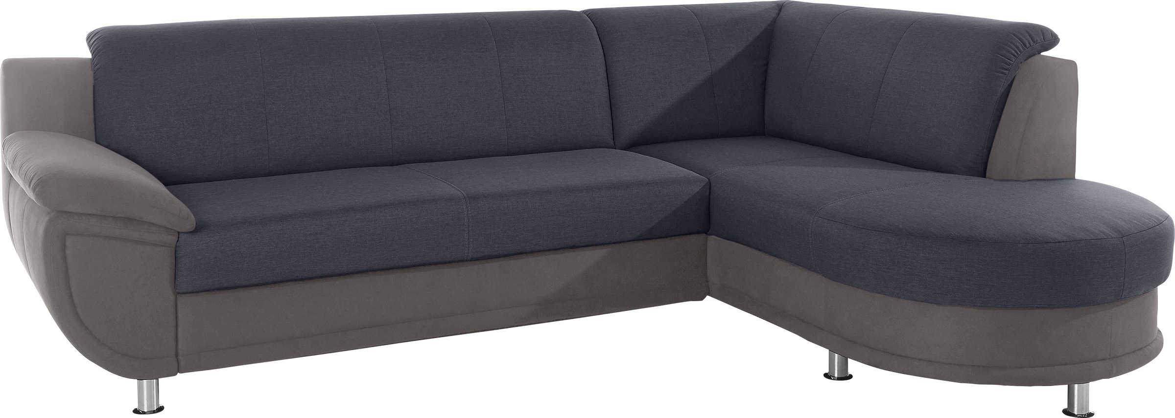 TRENDMANUFAKTUR Ecksofa "Rondo 3, zeitlos und bequem, Materialmix, breite A günstig online kaufen
